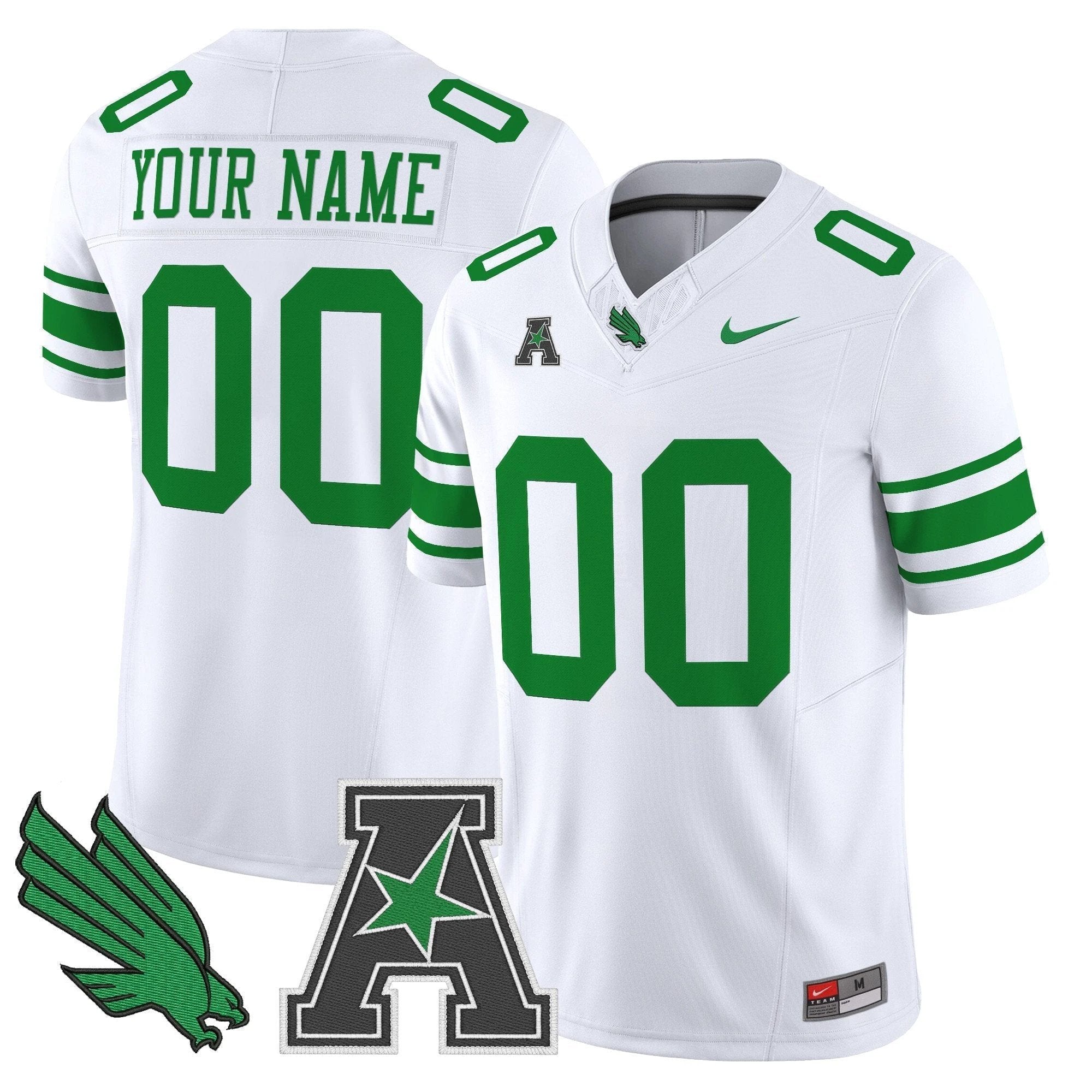 North Texas Mean Green 2025 Vapor Limited Custom Jersey - All Stitched by NCAA Football Sunday Nov 2
