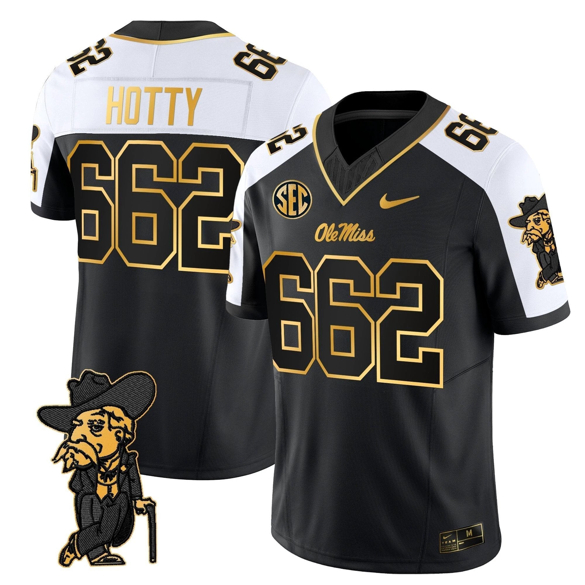 Men's Ole Miss Rebels 2025 Gold Vapor Limited Jersey - All Stitched by NCAA Football Sunday Nov 2