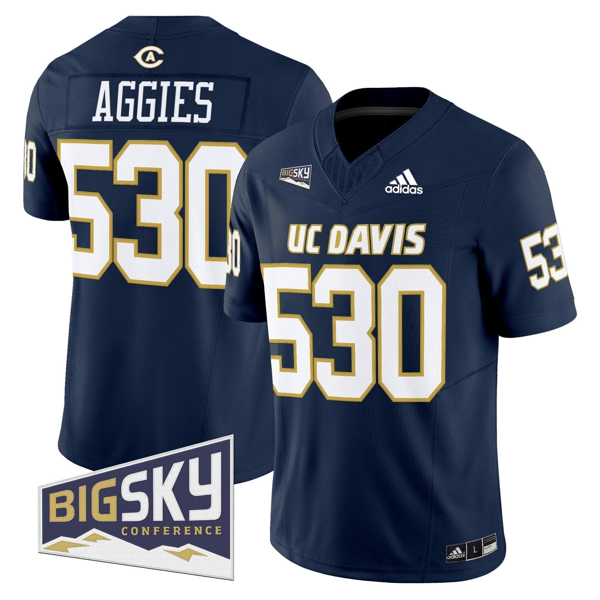 Men's UC Davis Aggies 2025 'Lake Tahoe Patch' Vapor Limited Jersey - All Stitched by NCAA Football Sunday Nov 2