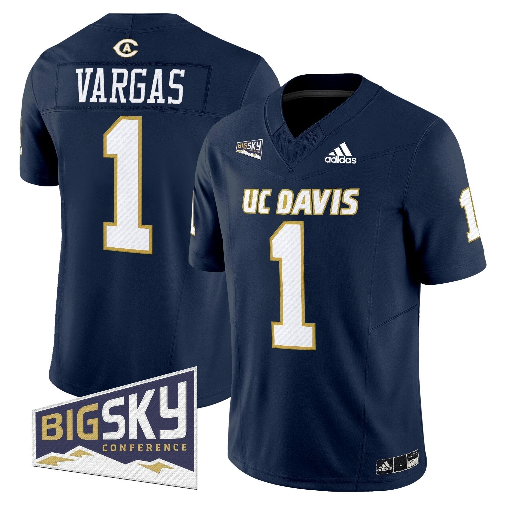 Men's UC Davis Aggies 2025 'Lake Tahoe Patch' Vapor Limited Jersey - All Stitched by NCAA Football Sunday Nov 2