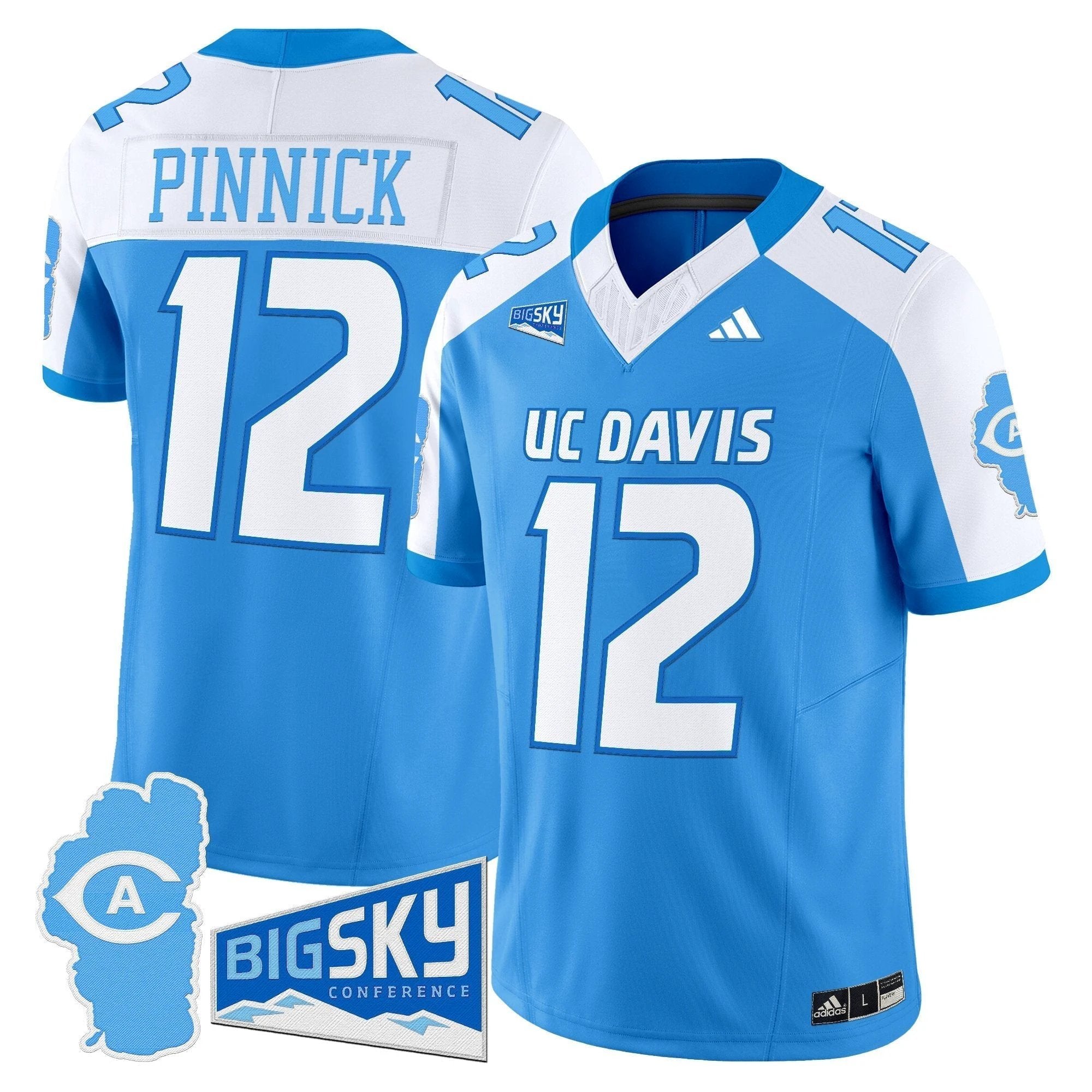 Men's UC Davis Aggies 2025 'Lake Tahoe Patch' Vapor Limited Jersey - All Stitched by NCAA Football Sunday Nov 2