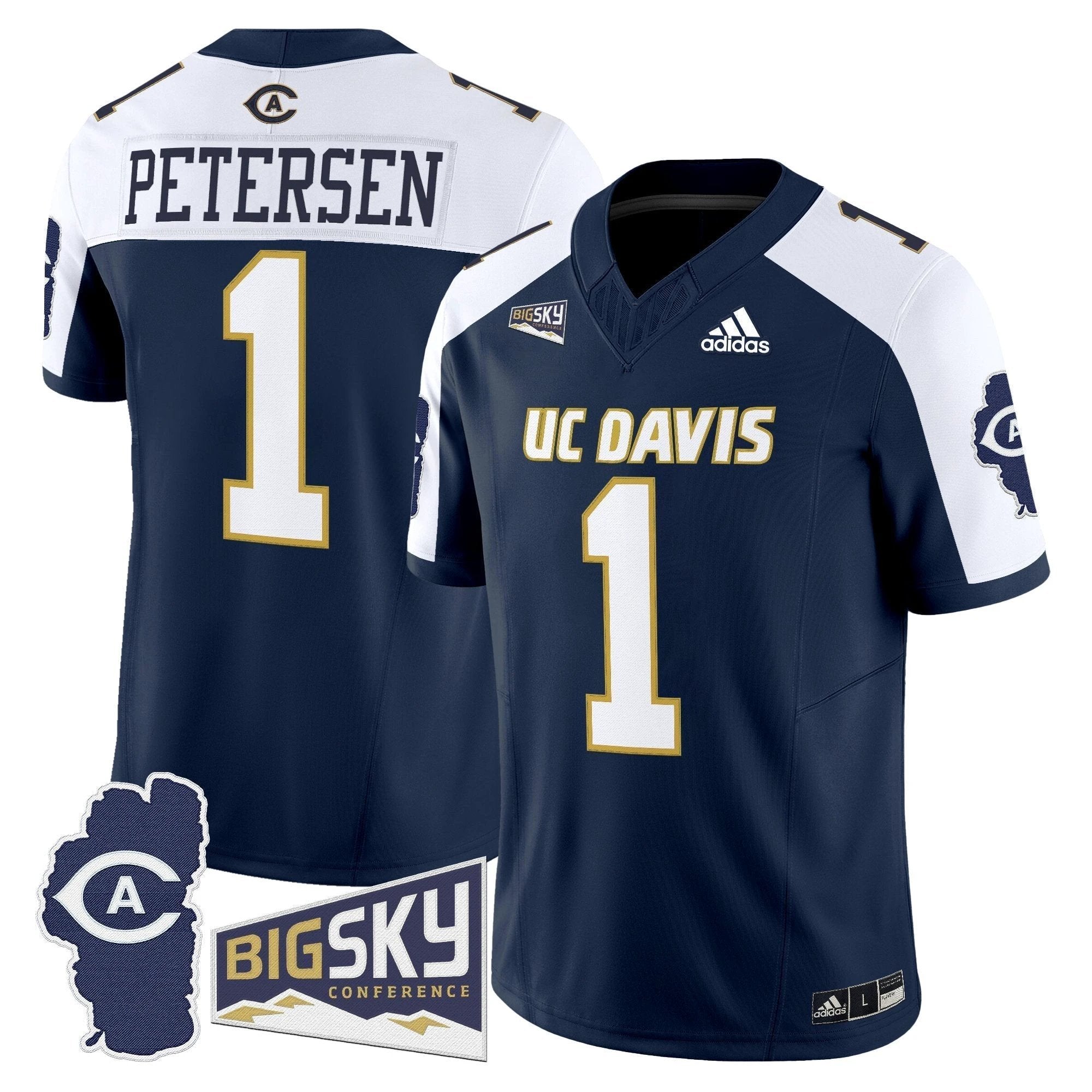 Men's UC Davis Aggies 2025 'Lake Tahoe Patch' Vapor Limited Jersey - All Stitched by NCAA Football Sunday Nov 2