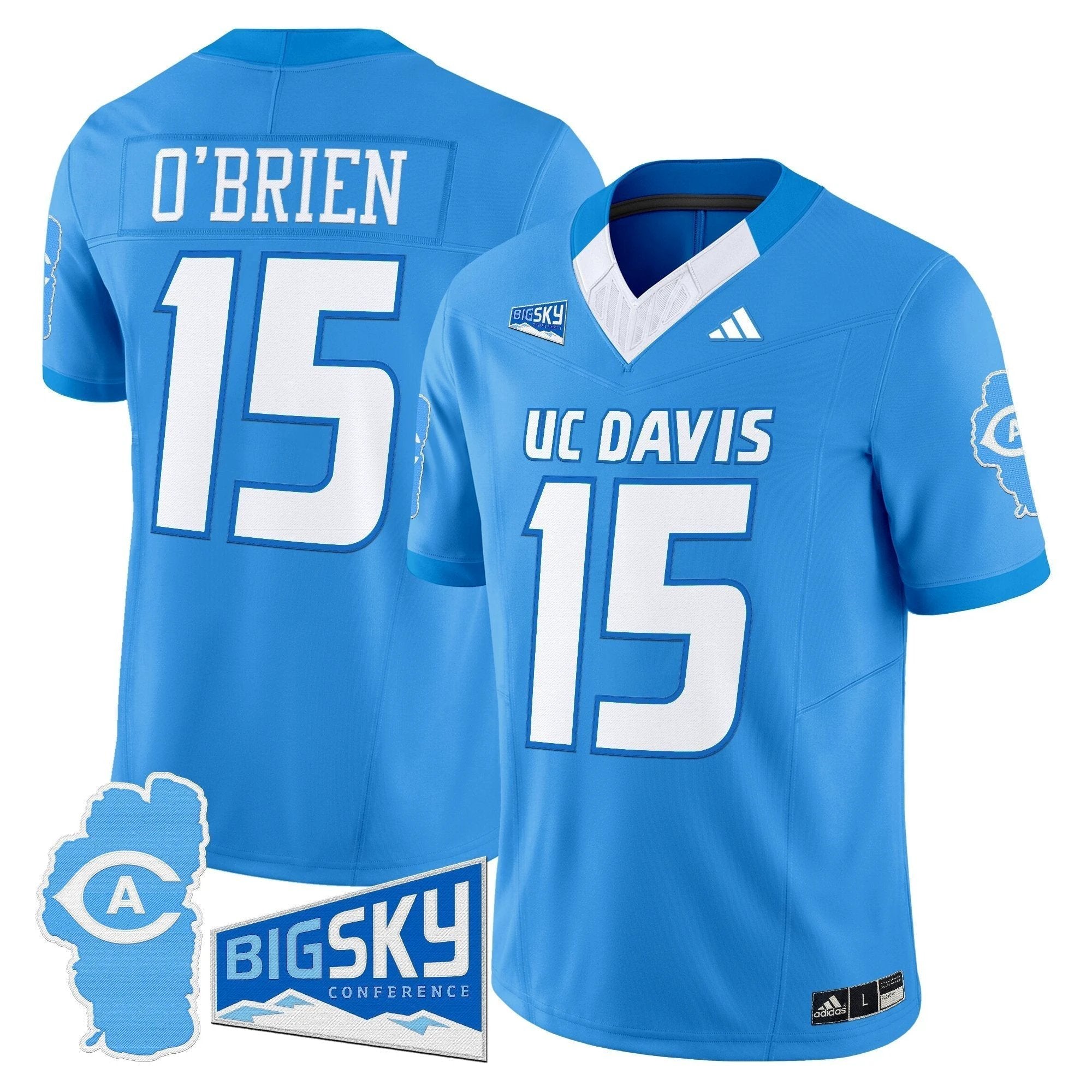 Men's UC Davis Aggies 2025 'Lake Tahoe Patch' Vapor Limited Jersey - All Stitched by NCAA Football Sunday Nov 2