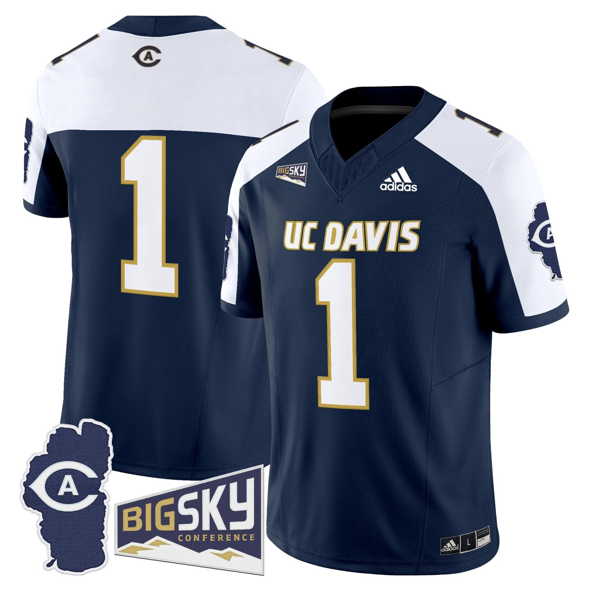 Men's UC Davis Aggies 2025 'Lake Tahoe Patch' Vapor Limited Jersey - All Stitched by NCAA Football Sunday Nov 2