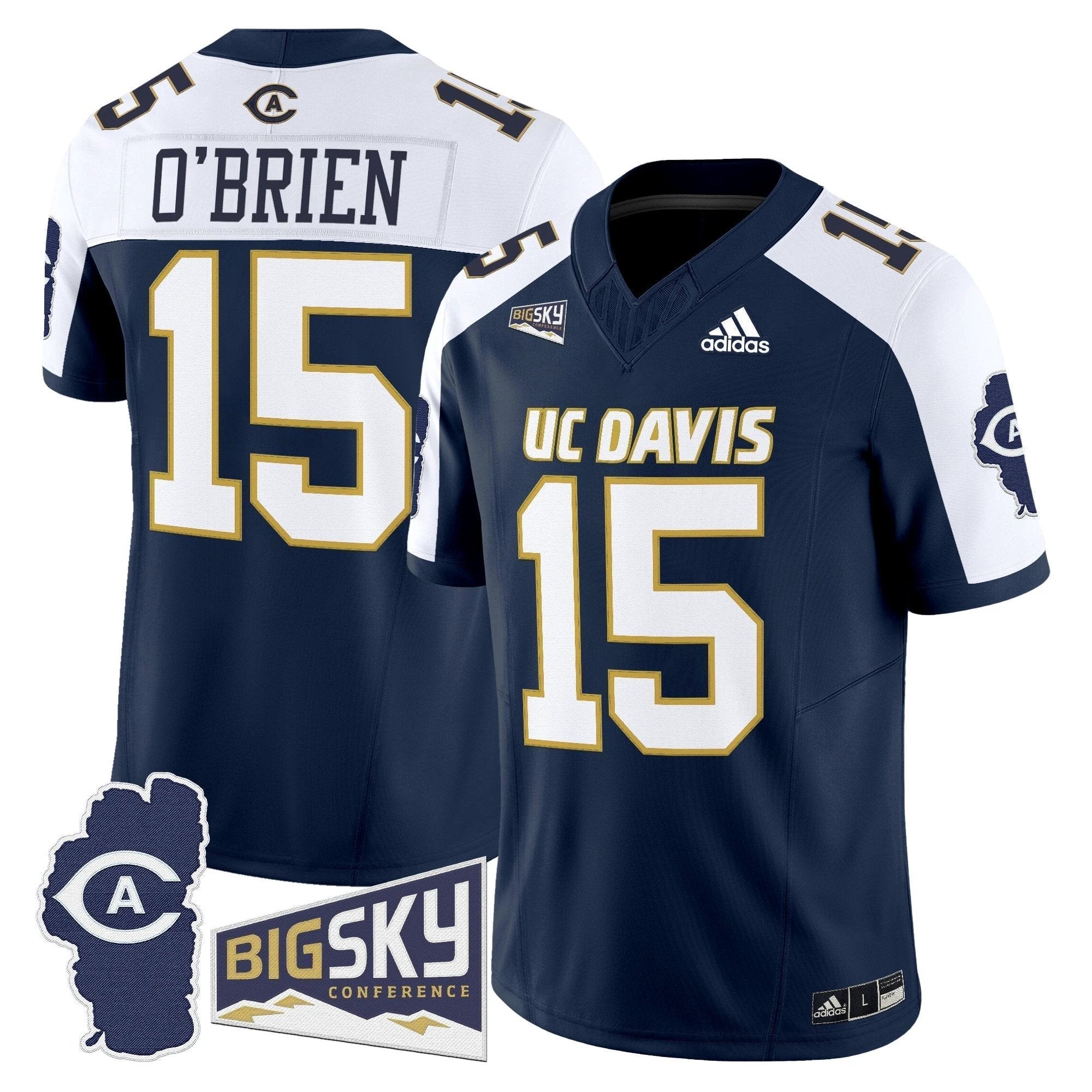 Men's UC Davis Aggies 2025 'Lake Tahoe Patch' Vapor Limited Jersey - All Stitched by NCAA Football Sunday Nov 2