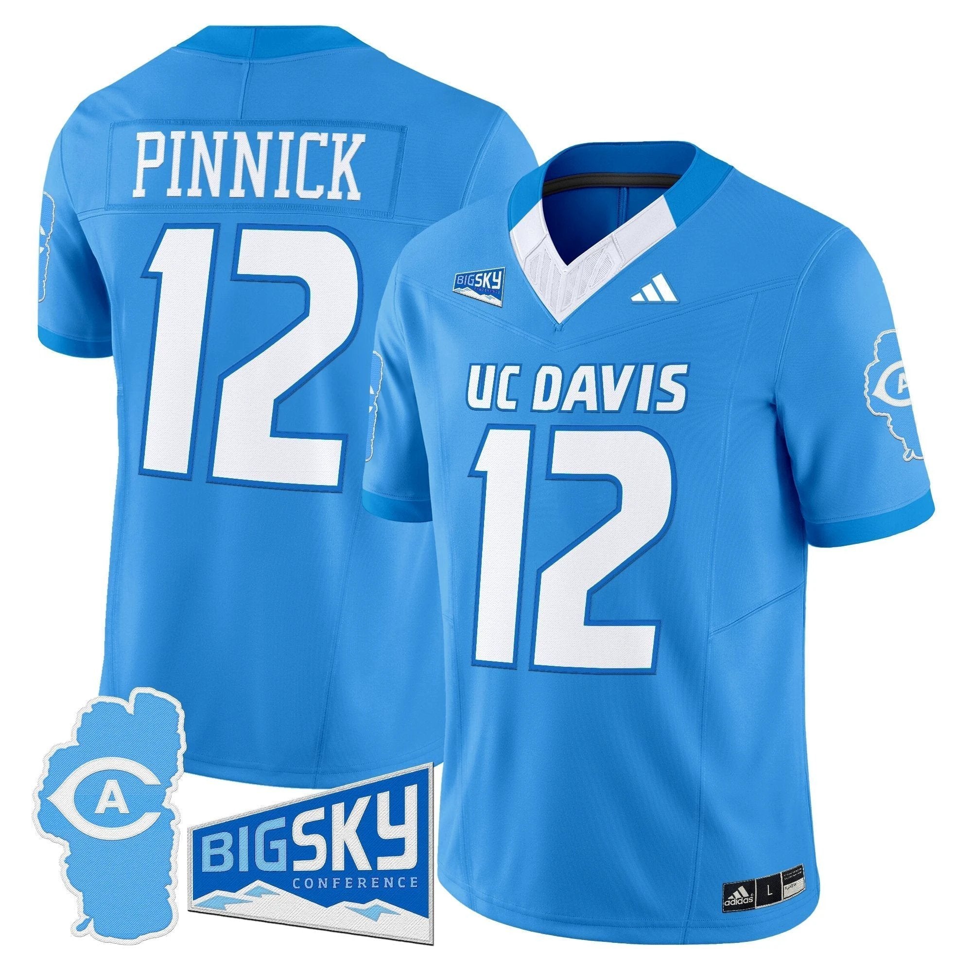 Men's UC Davis Aggies 2025 'Lake Tahoe Patch' Vapor Limited Jersey - All Stitched by NCAA Football Sunday Nov 2