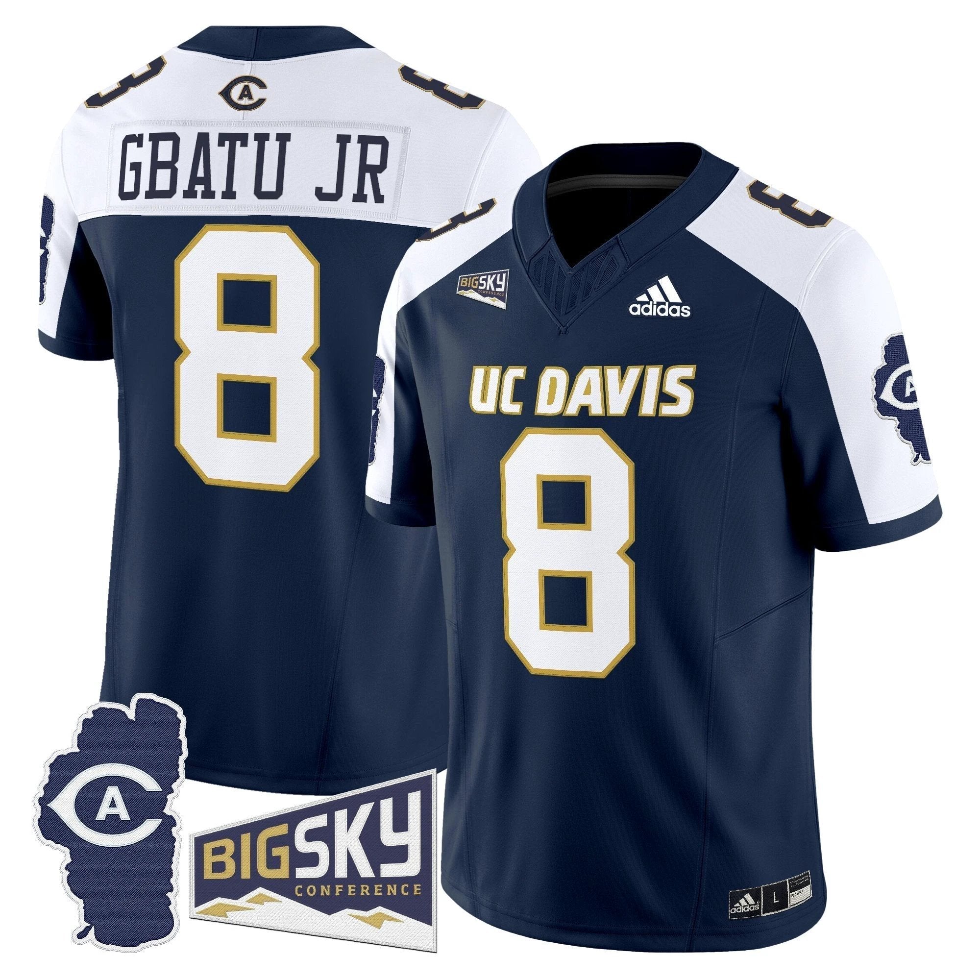 Men's UC Davis Aggies 2025 'Lake Tahoe Patch' Vapor Limited Jersey - All Stitched by NCAA Football Sunday Nov 2
