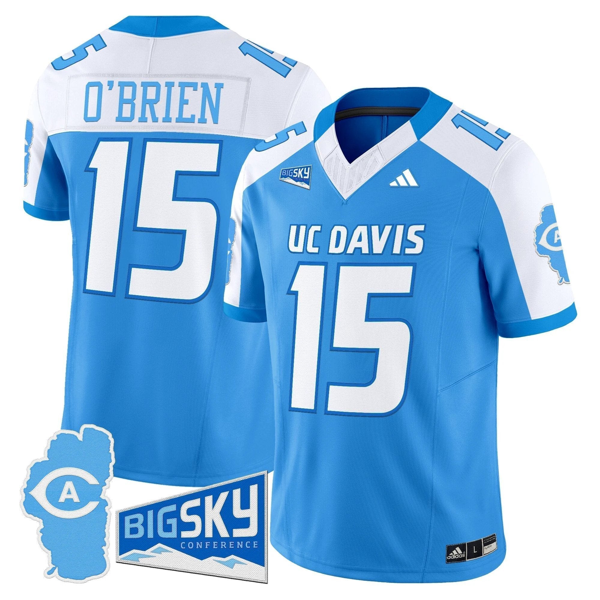 Men's UC Davis Aggies 2025 'Lake Tahoe Patch' Vapor Limited Jersey - All Stitched by NCAA Football Sunday Nov 2