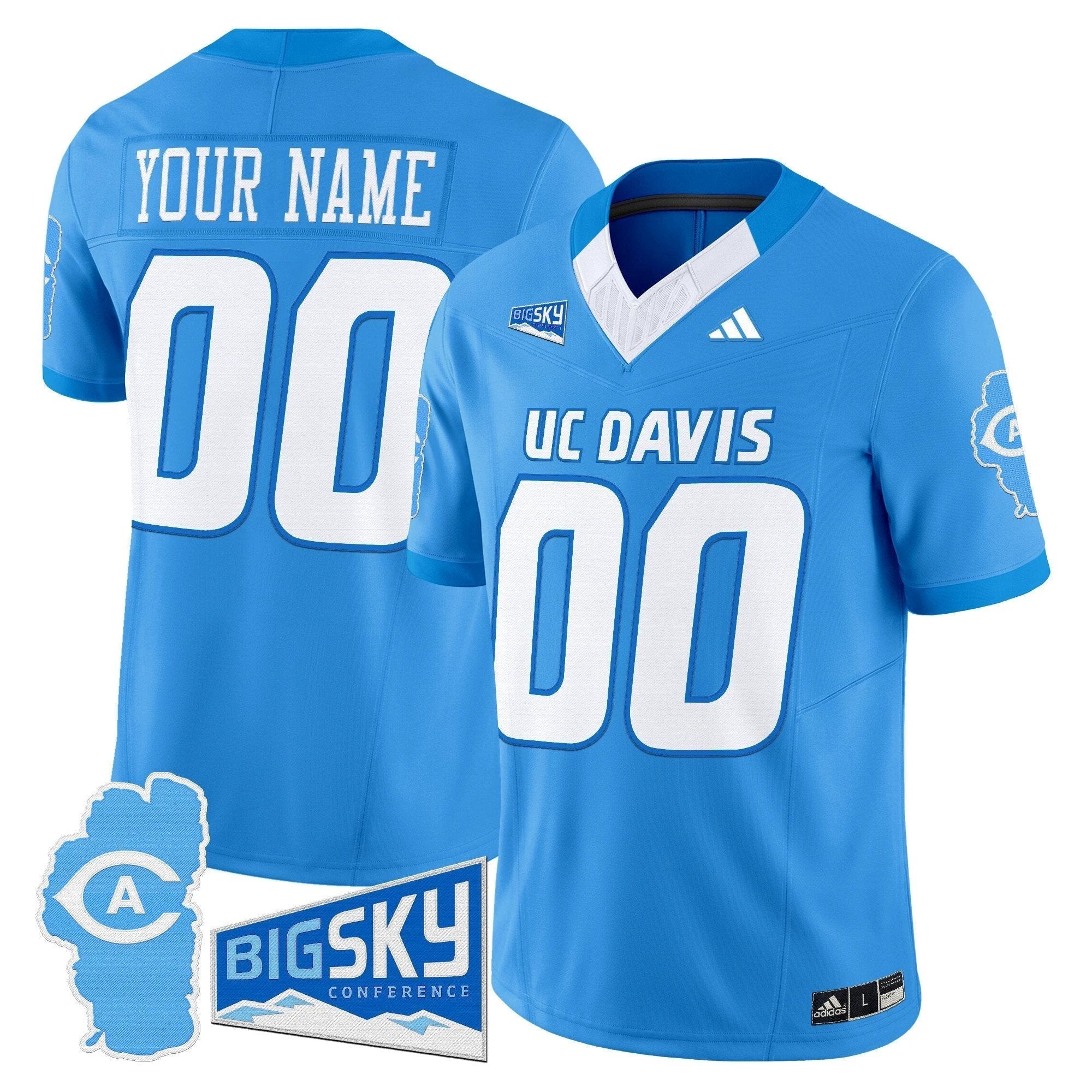UC Davis Aggies 2025 'Lake Tahoe Patch' Vapor Limited Custom Jersey - All Stitched by NCAA Football Sunday Nov 2