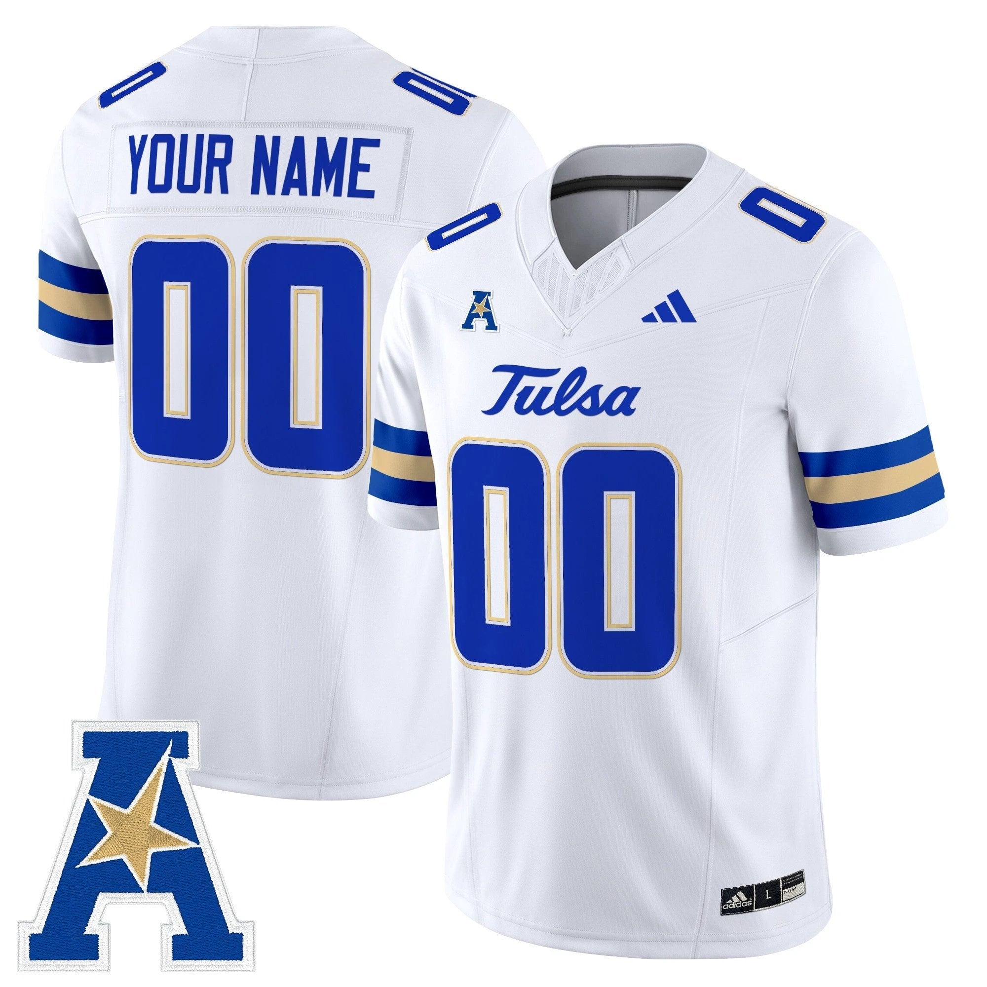 Tulsa Golden Hurricane 2025 Vapor Limited Custom Jersey - All Stitched by Tulsa Golden Hurricane