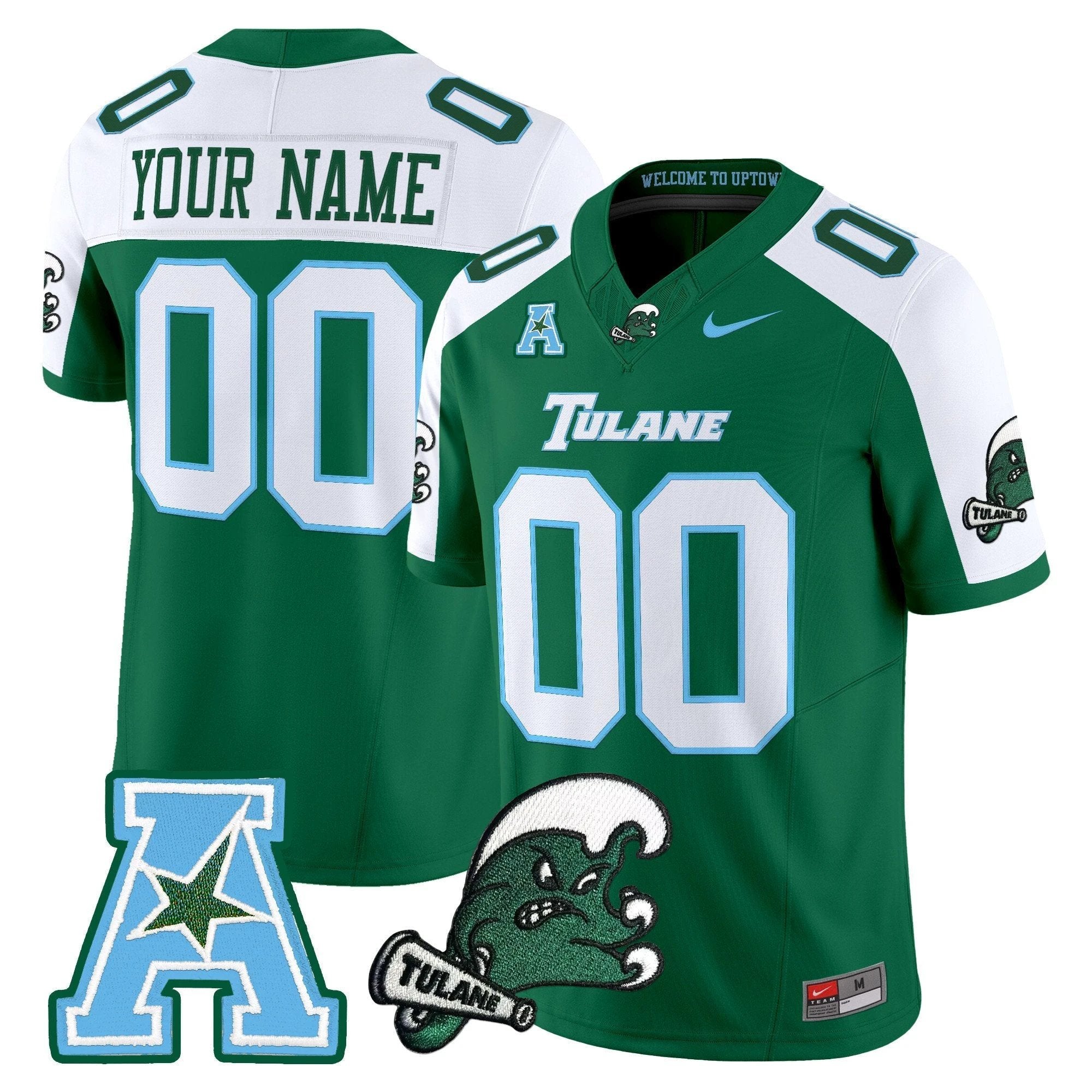 Tulane Green Wave 2025 Vapor Limited Custom Jersey - All Stitched by Tulane Green Wave