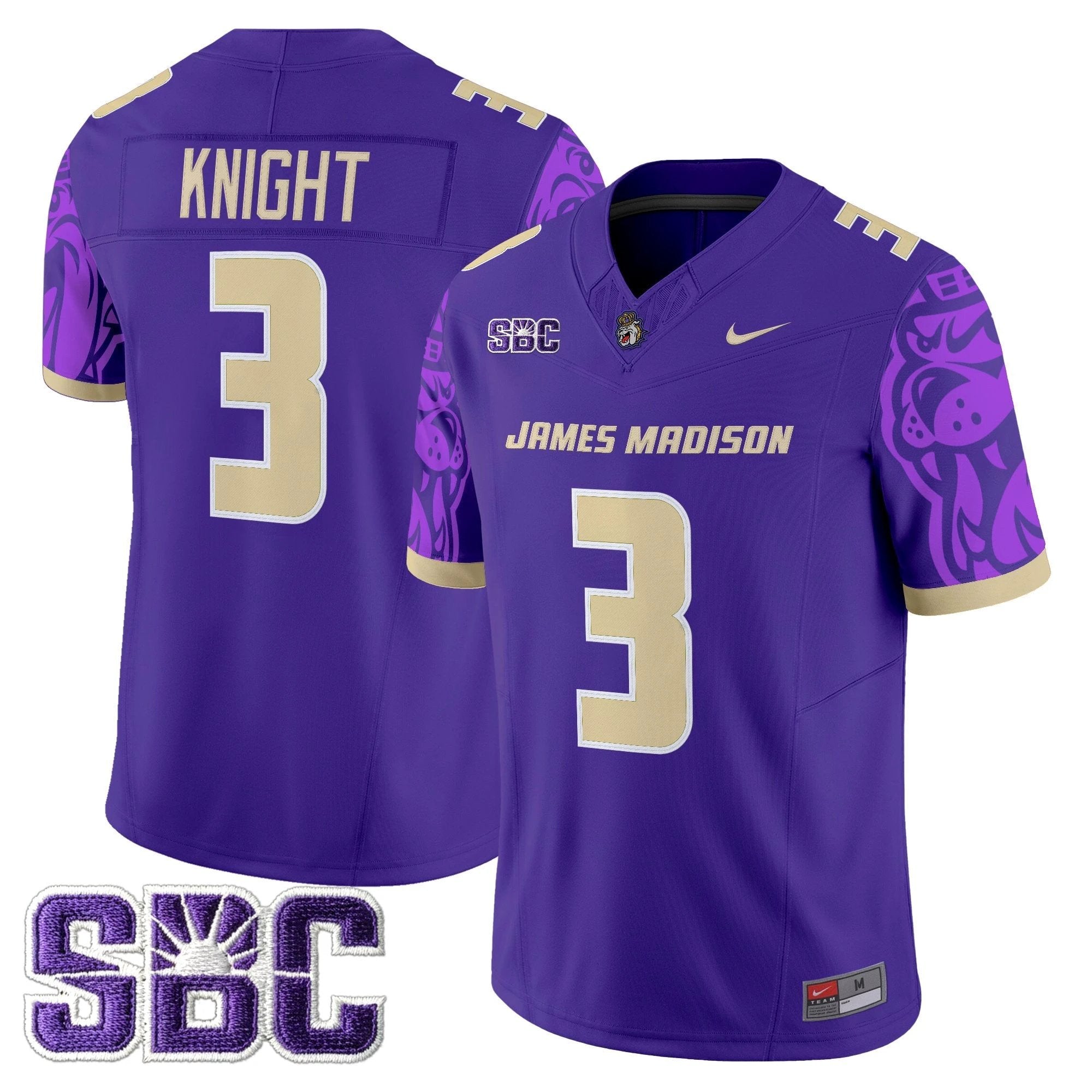 James Madison Dukes 2025 Vapor Limited Jersey V2 - All Stitched by James Madison Dukes