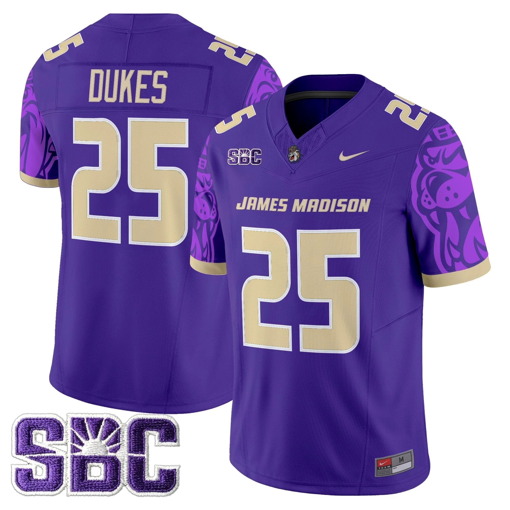 James Madison Dukes 2025 Vapor Limited Jersey V2 - All Stitched by James Madison Dukes