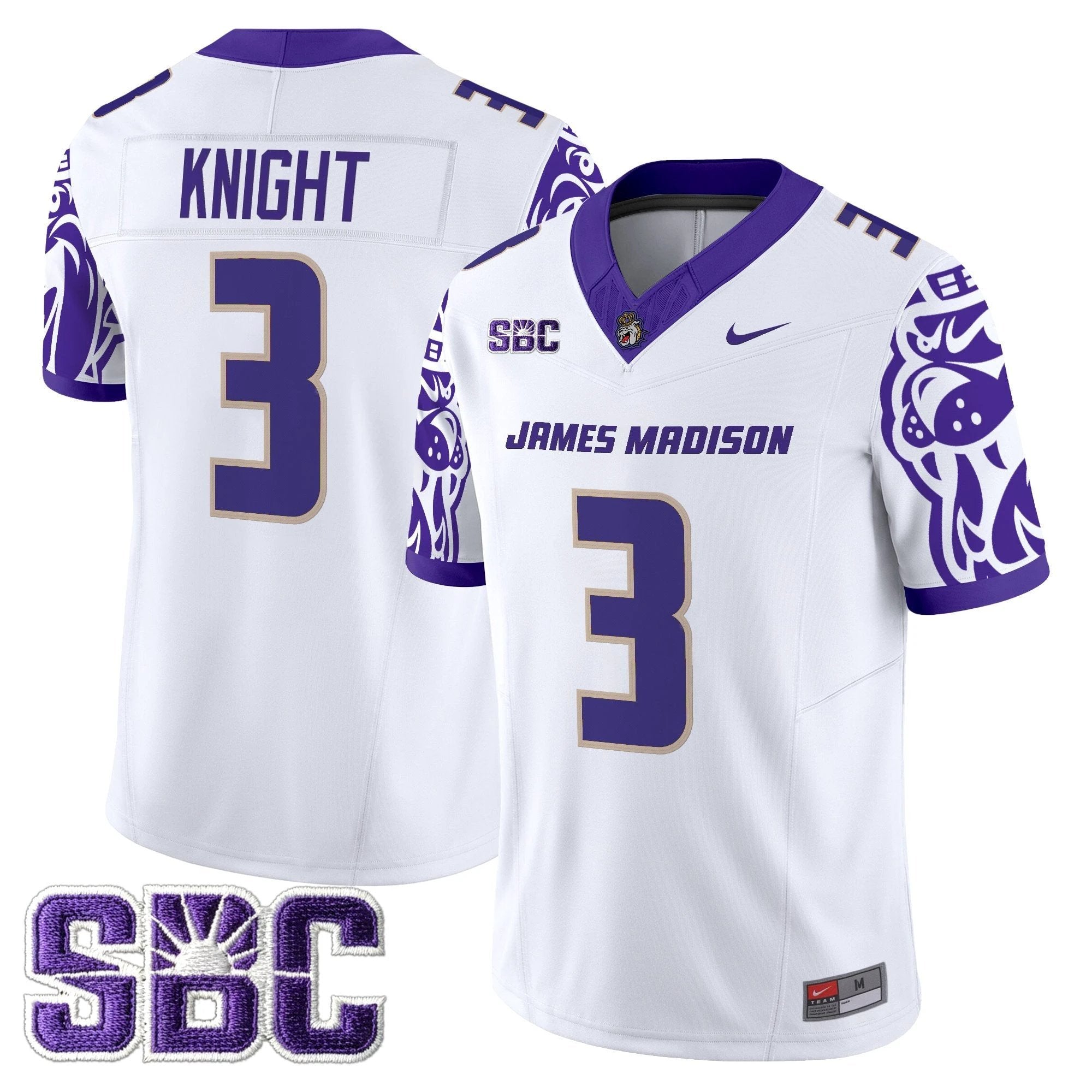 James Madison Dukes 2025 Vapor Limited Jersey V2 - All Stitched by James Madison Dukes