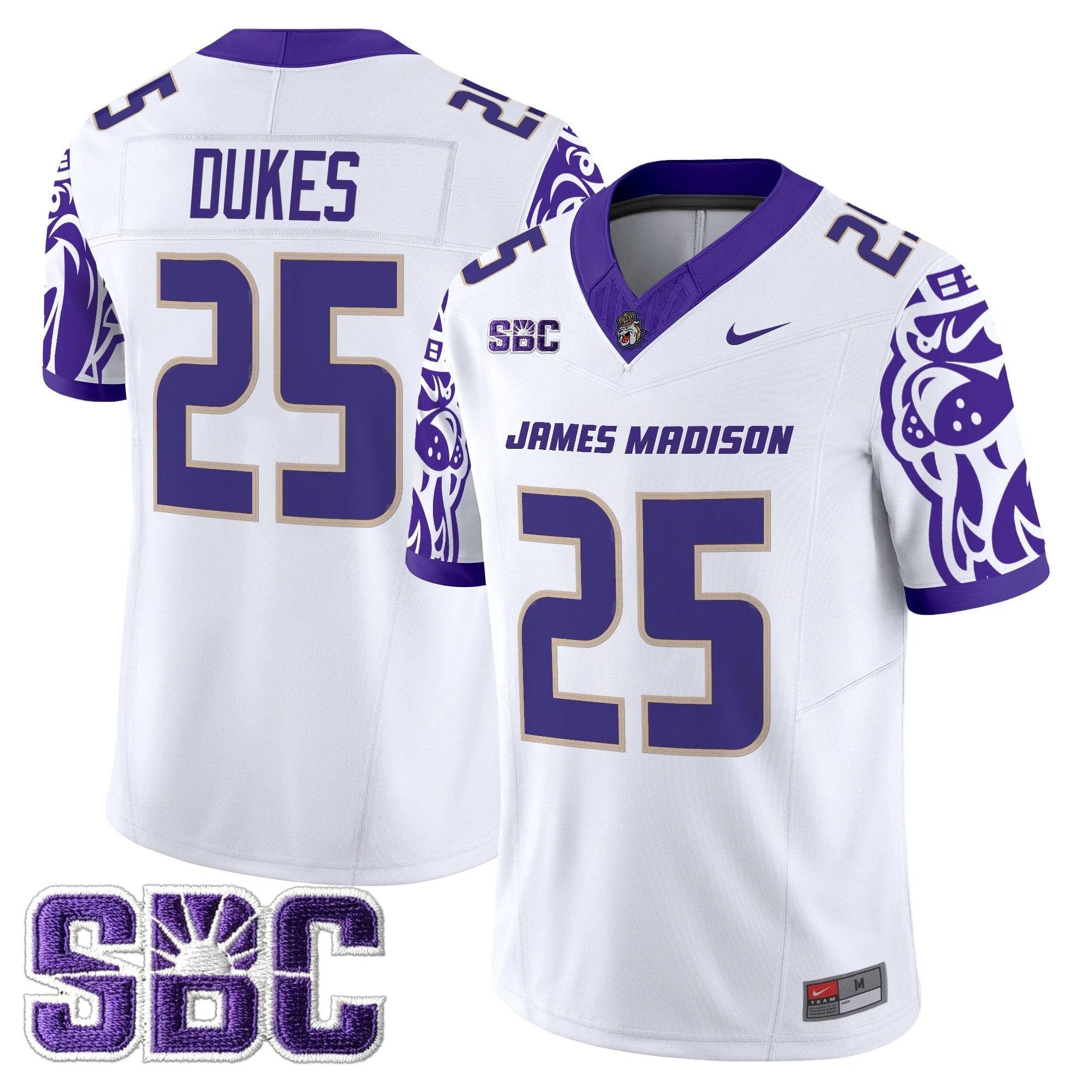 James Madison Dukes 2025 Vapor Limited Jersey V2 - All Stitched by James Madison Dukes
