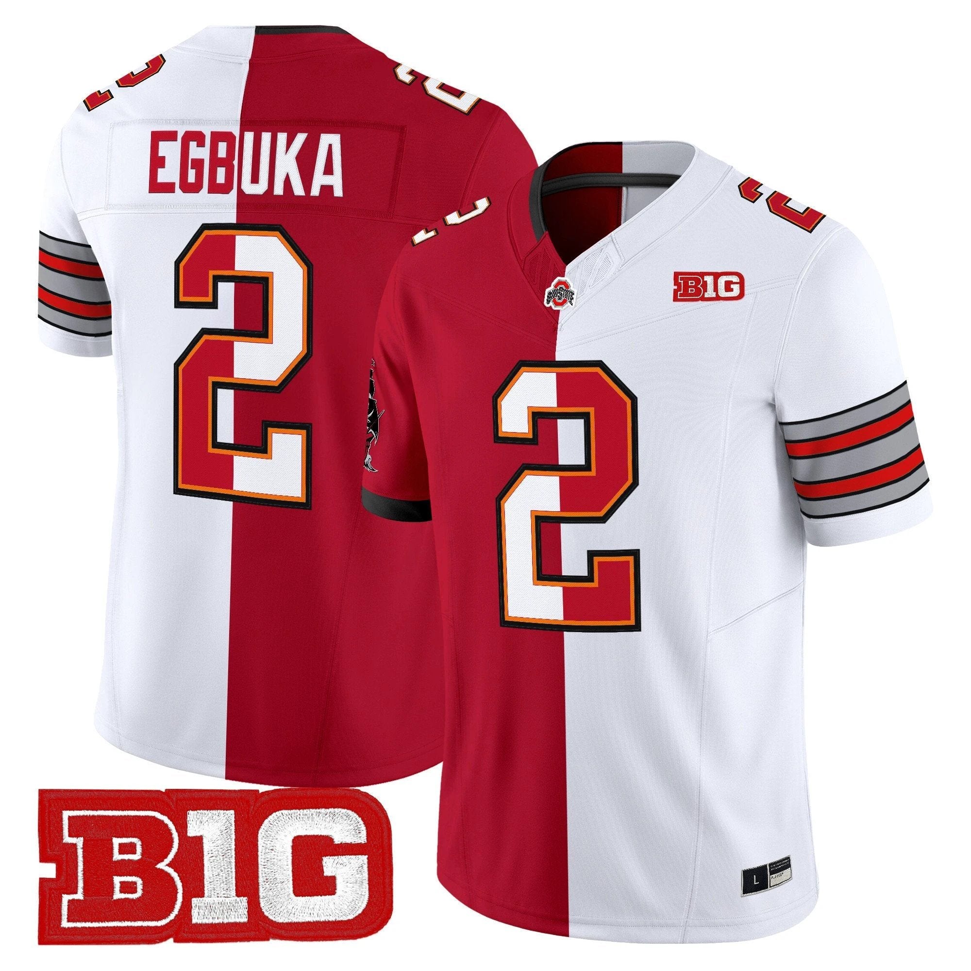 Emeka Egbuka Split Vapor Limited Jersey - All Stitched by bustlight