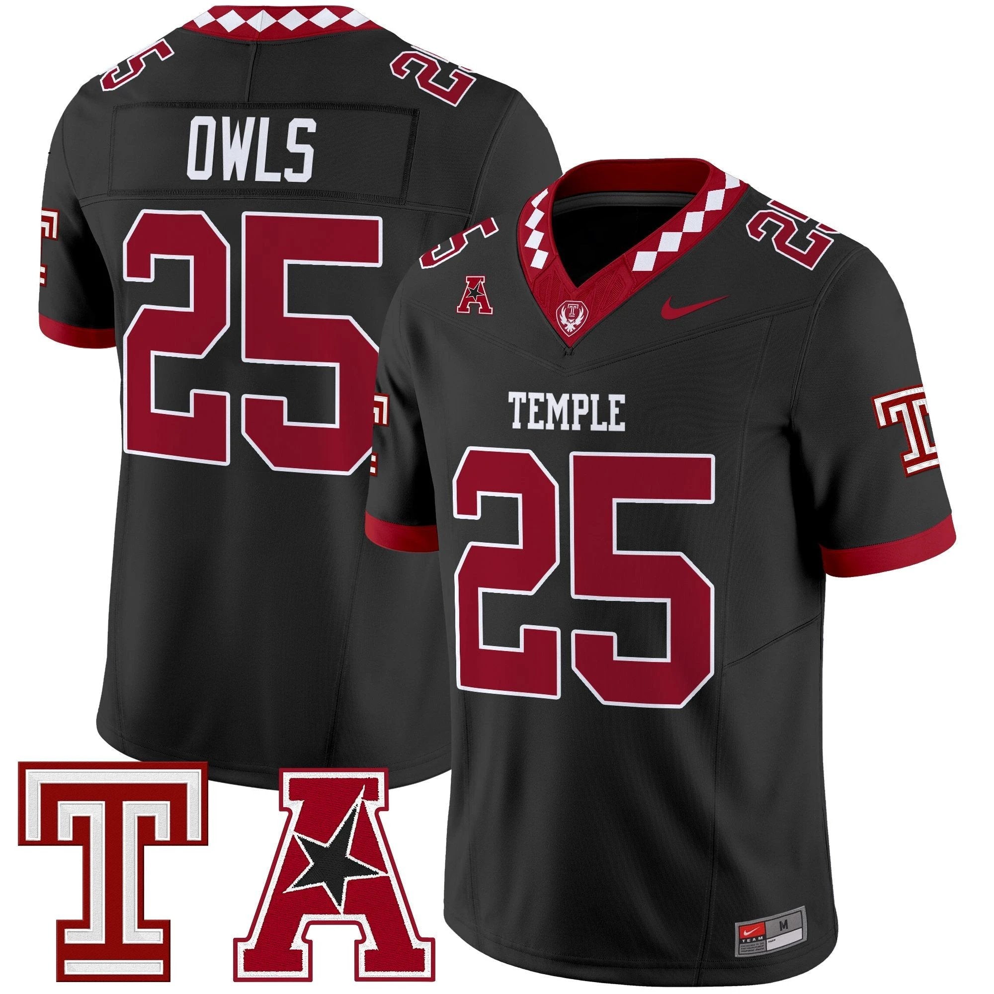 Men's Temple Owls 2025 Vapor Limited Jersey - All Stitched by bustlight