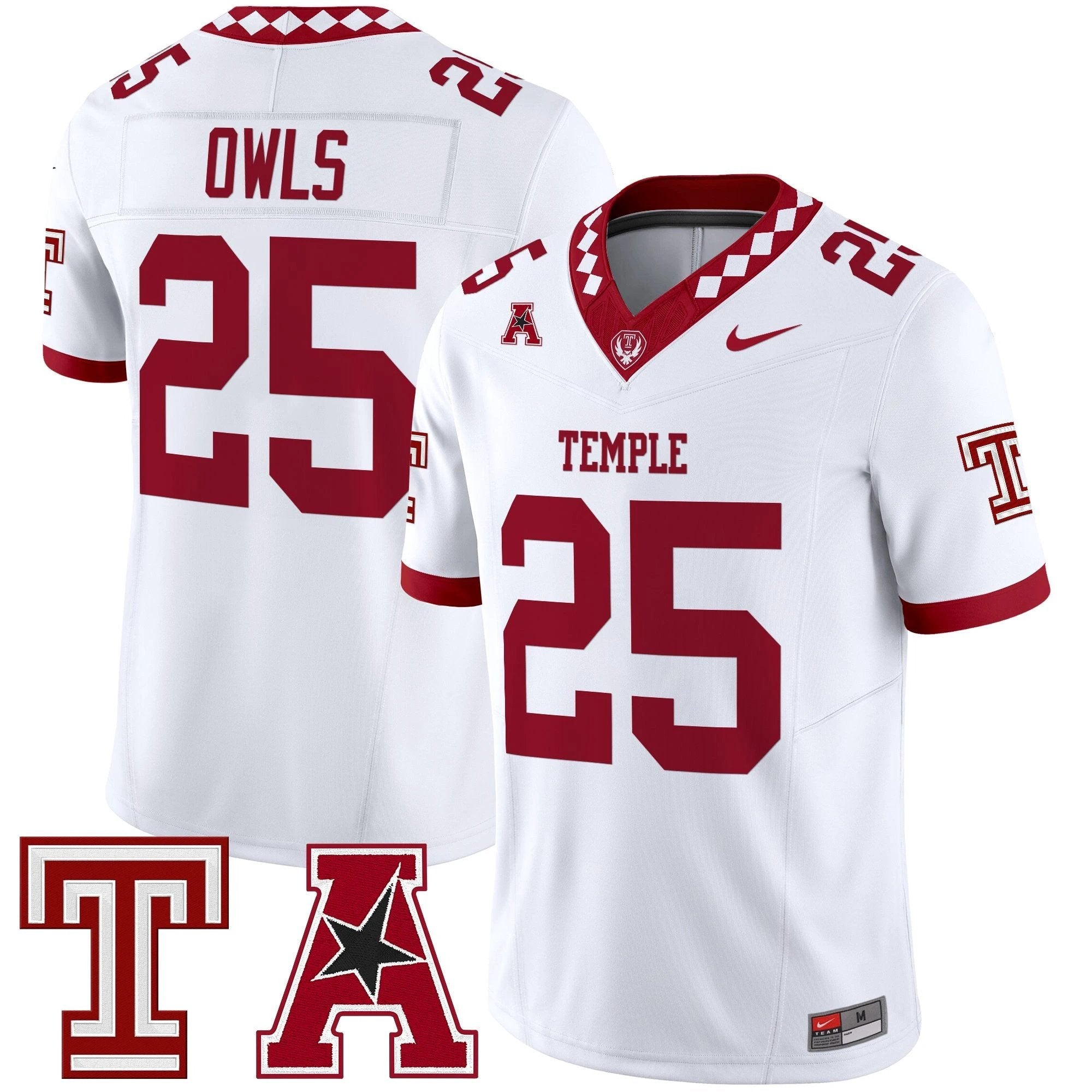 Men's Temple Owls 2025 Vapor Limited Jersey - All Stitched by bustlight