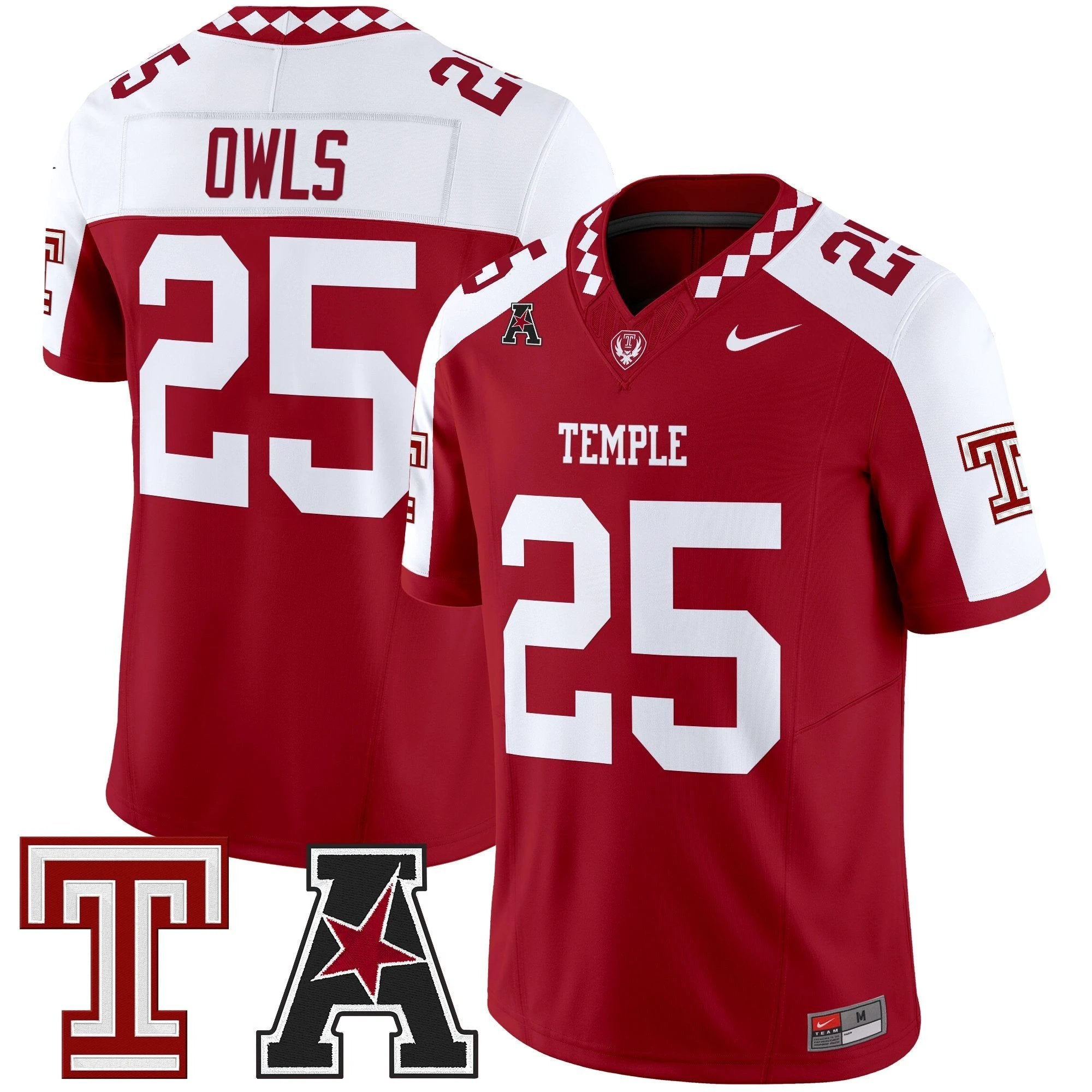 Men's Temple Owls 2025 Vapor Limited Jersey - All Stitched by bustlight