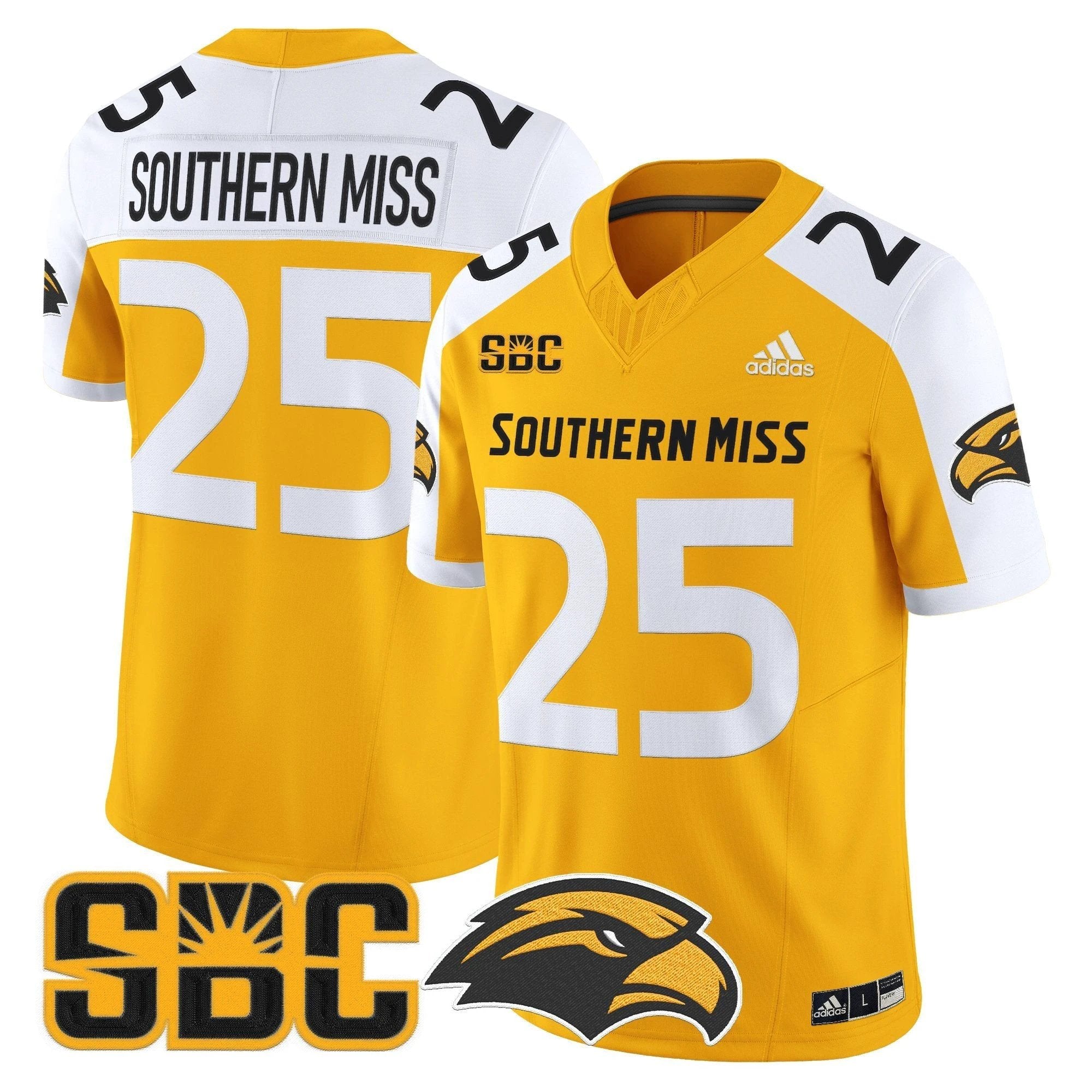 Men's Southern Miss Golden Eagles 2025 Vapor Limited Jersey - All Stitched by bustlight