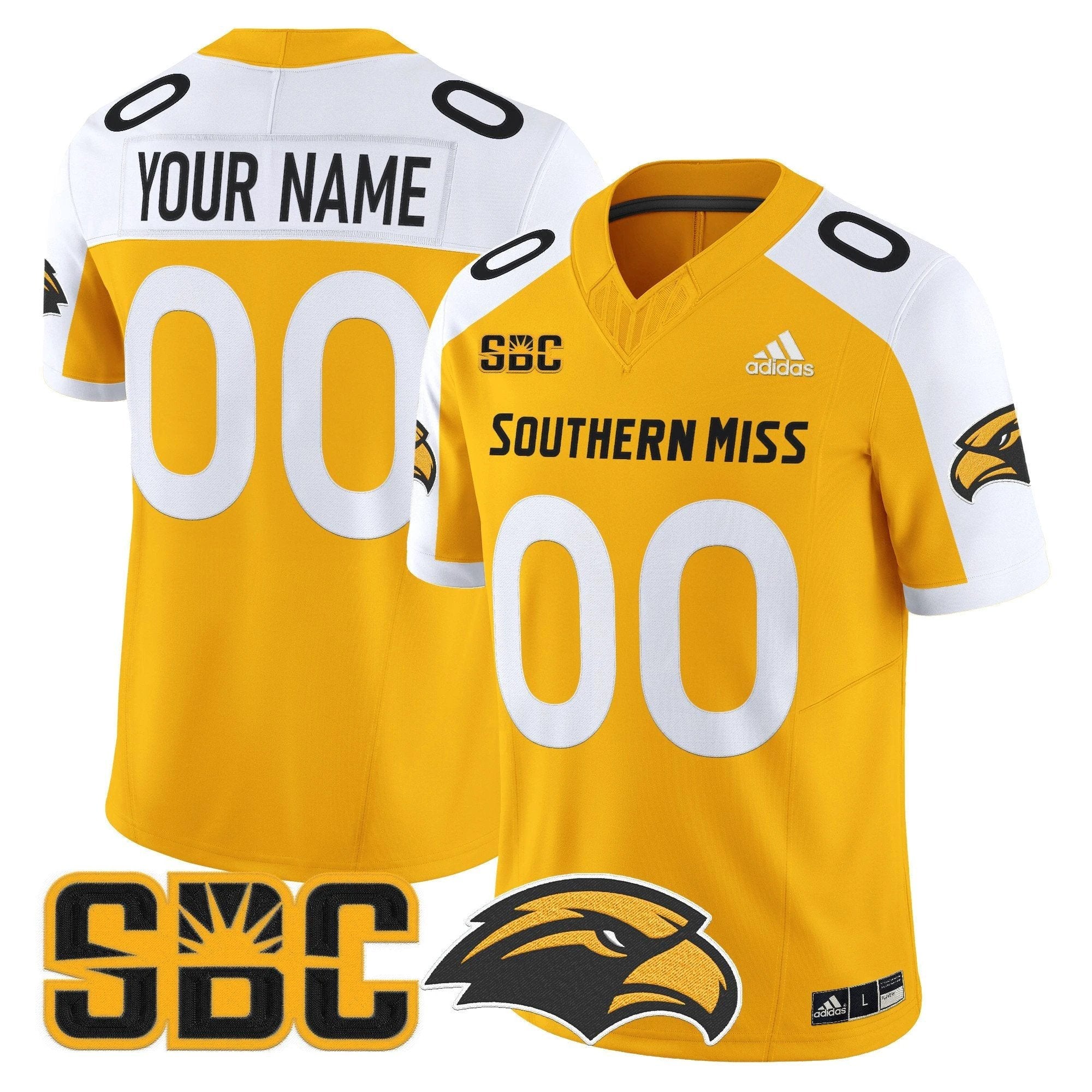 Southern Miss Golden Eagles 2025 Vapor Limited Custom Jersey - All Stitched by bustlight
