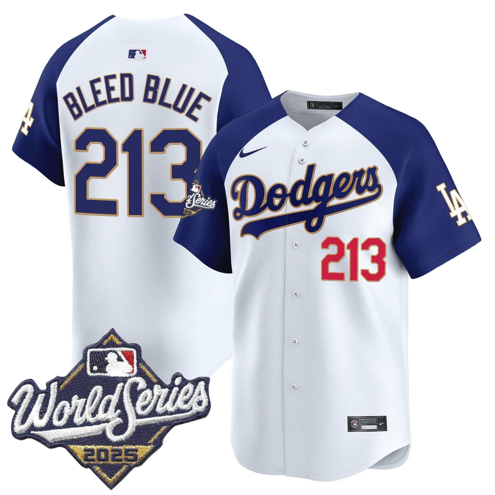 Dodgers 2025 World Series Gold Trim Vapor Premier Limited Jersey - All Stitched by Los Angeles Dodgers