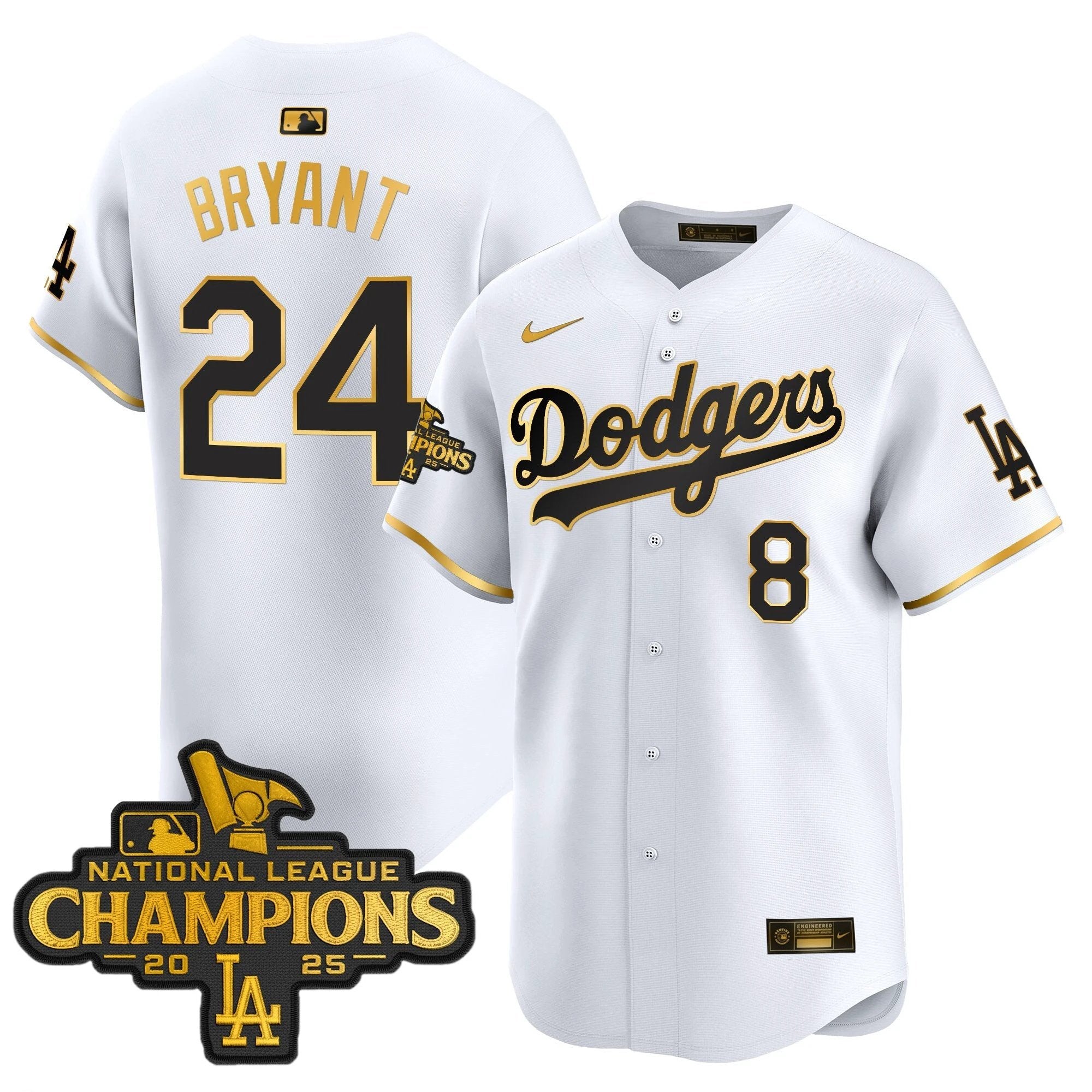 Dodgers 2025 National League Champions Vapor Premier Limited Jersey - All Stitched by Los Angeles Dodgers