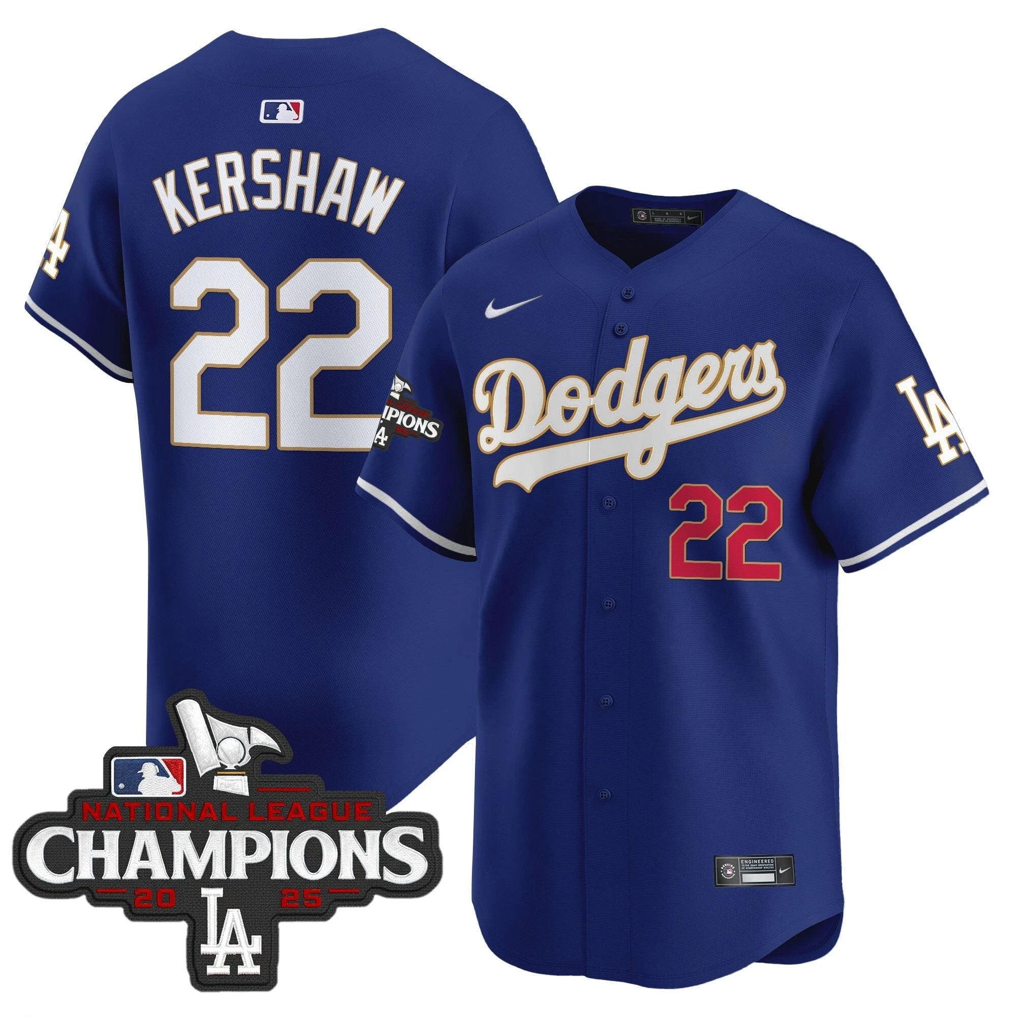Dodgers 2025 National League Champions Vapor Premier Limited Jersey - All Stitched by Los Angeles Dodgers