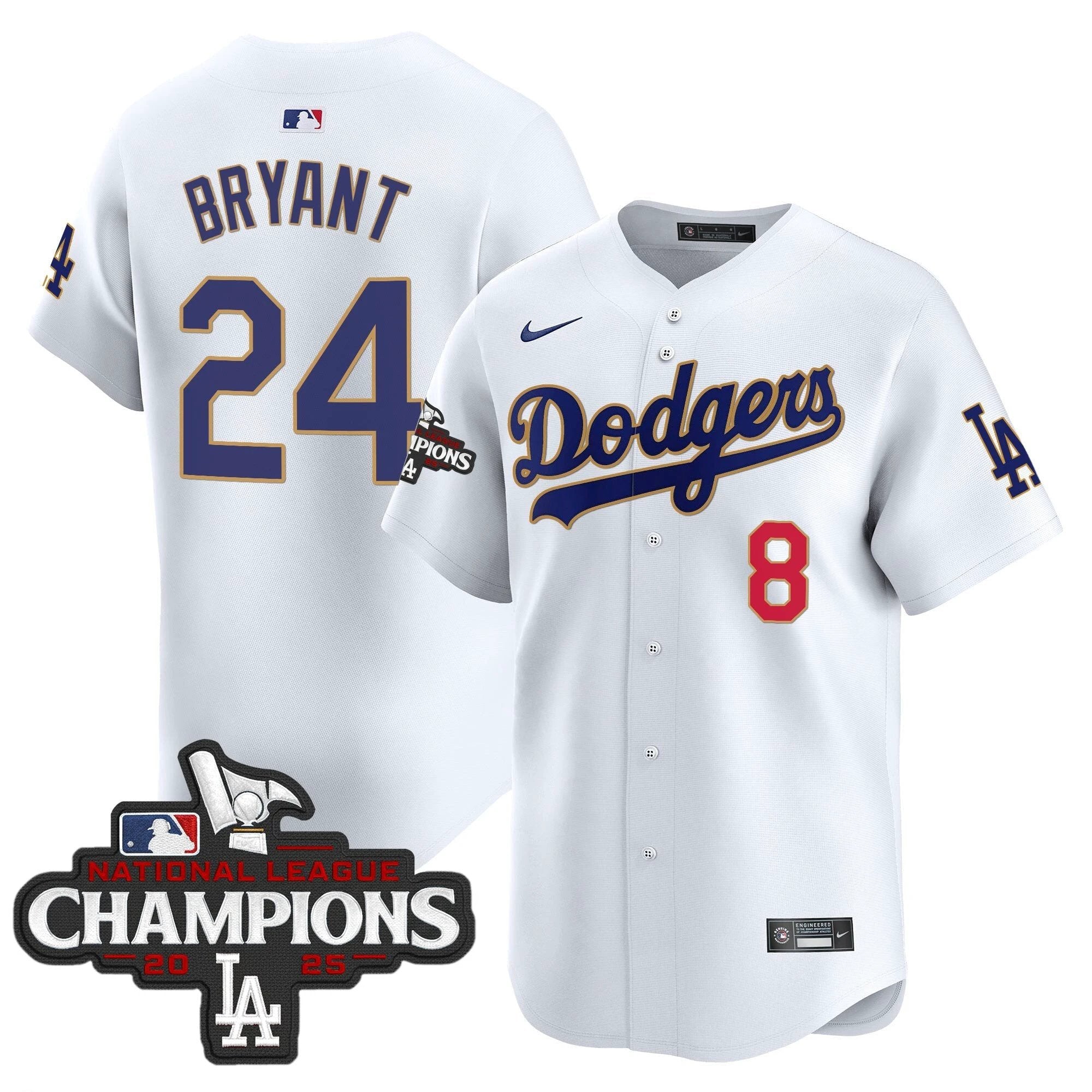 Dodgers 2025 National League Champions Vapor Premier Limited Jersey - All Stitched by Los Angeles Dodgers