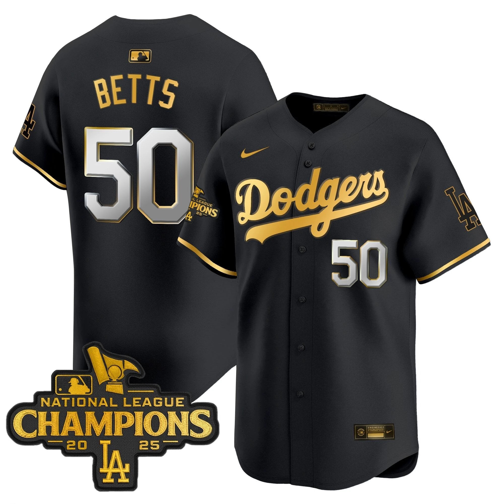 Dodgers 2025 National League Champions Vapor Premier Limited Jersey - All Stitched by Los Angeles Dodgers