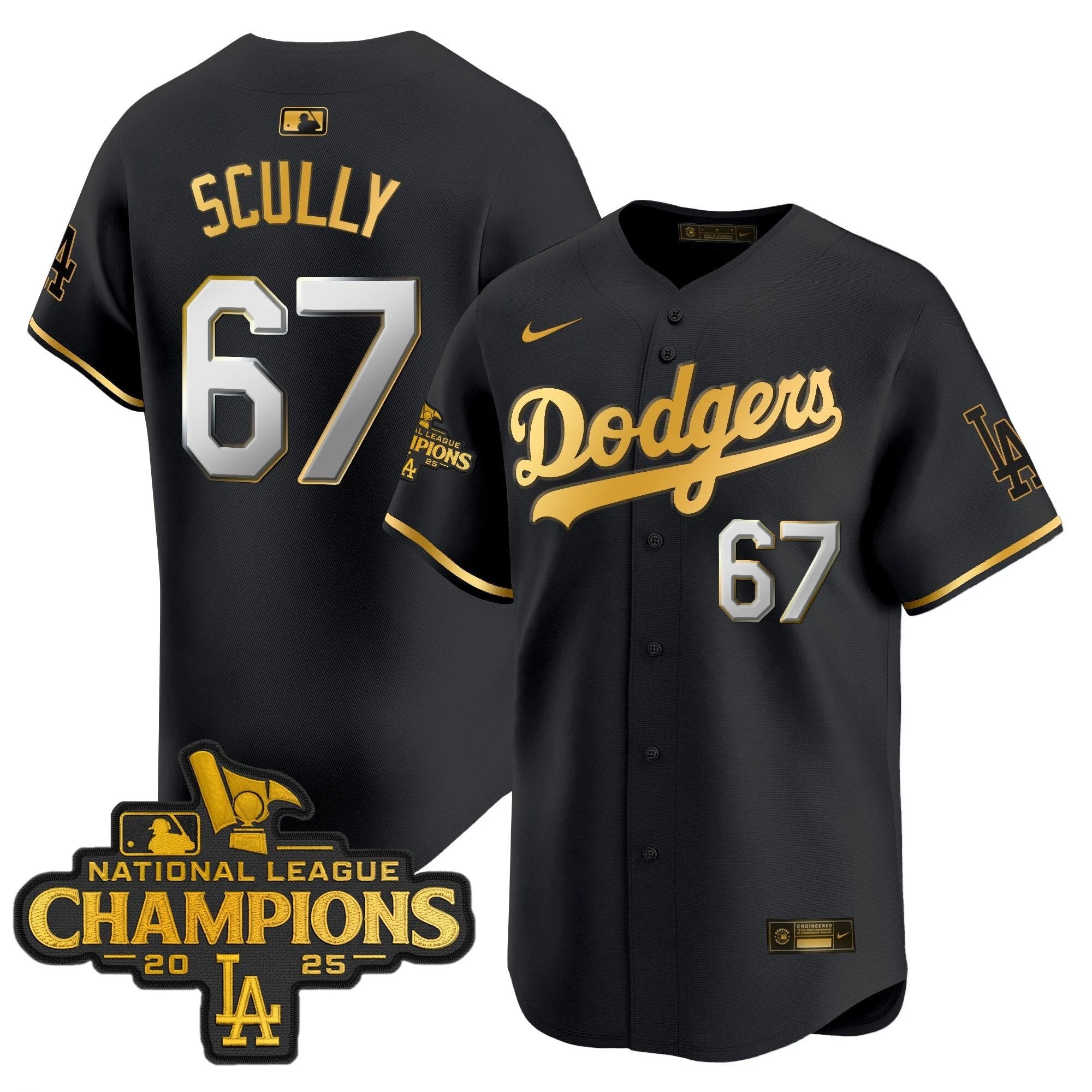 Dodgers 2025 National League Champions Vapor Premier Limited Jersey - All Stitched by Los Angeles Dodgers