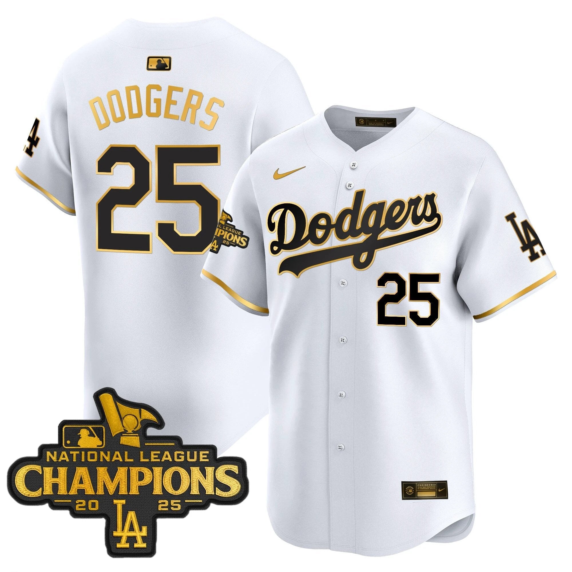 Dodgers 2025 National League Champions Vapor Premier Limited Jersey - All Stitched by Los Angeles Dodgers