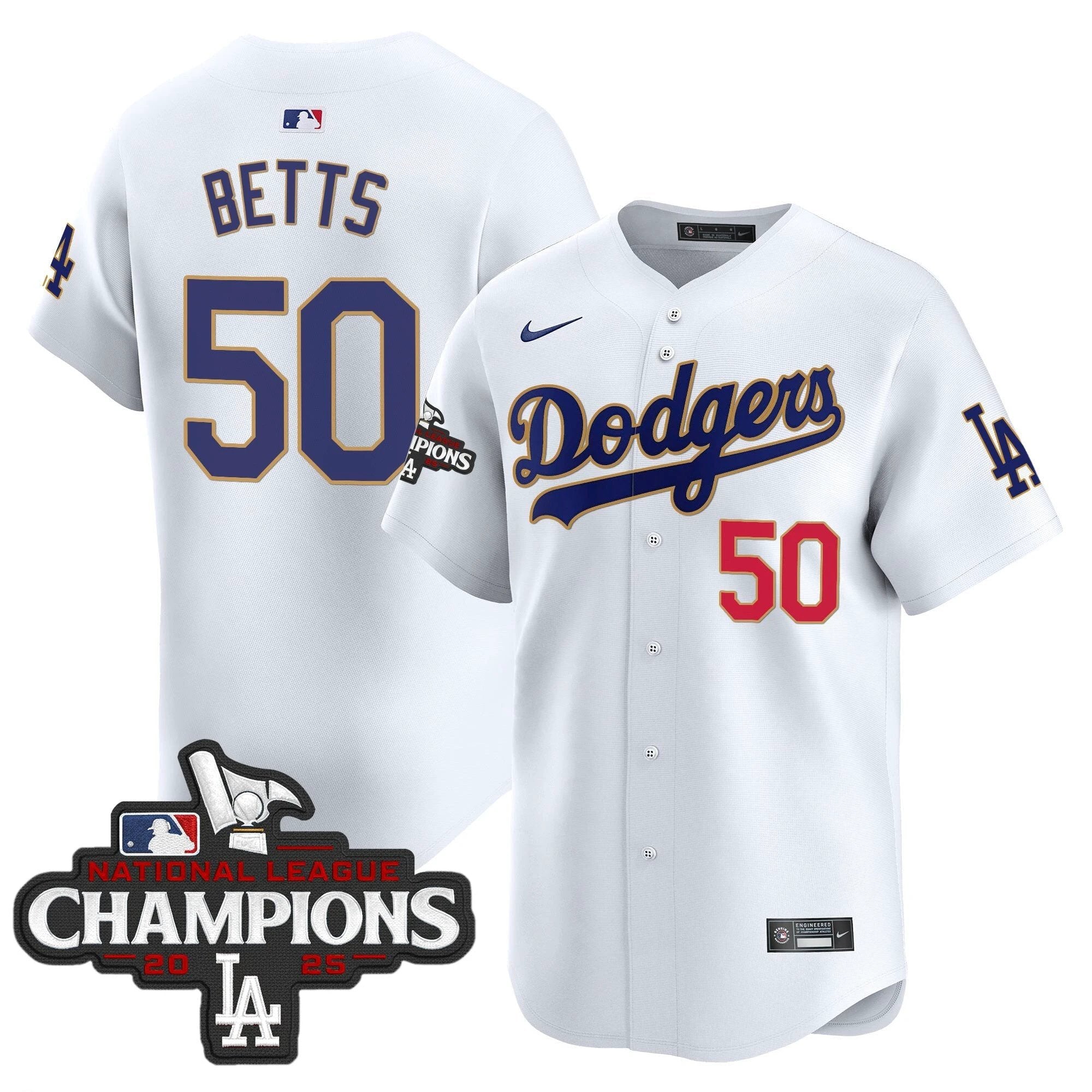 Dodgers 2025 National League Champions Vapor Premier Limited Jersey - All Stitched by Los Angeles Dodgers