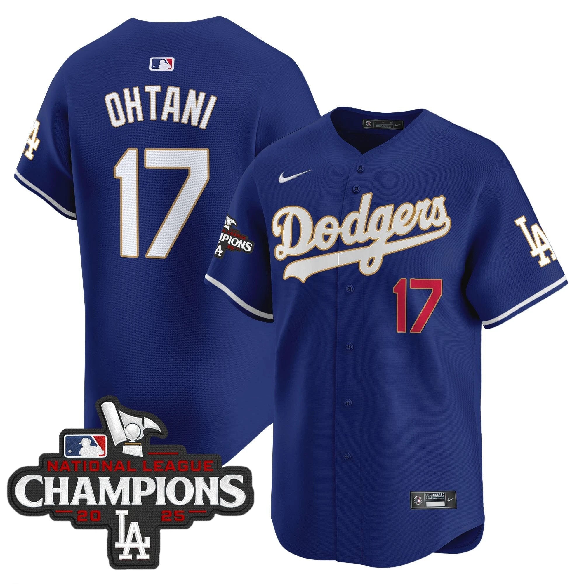 Dodgers 2025 National League Champions Vapor Premier Limited Jersey - All Stitched by Los Angeles Dodgers