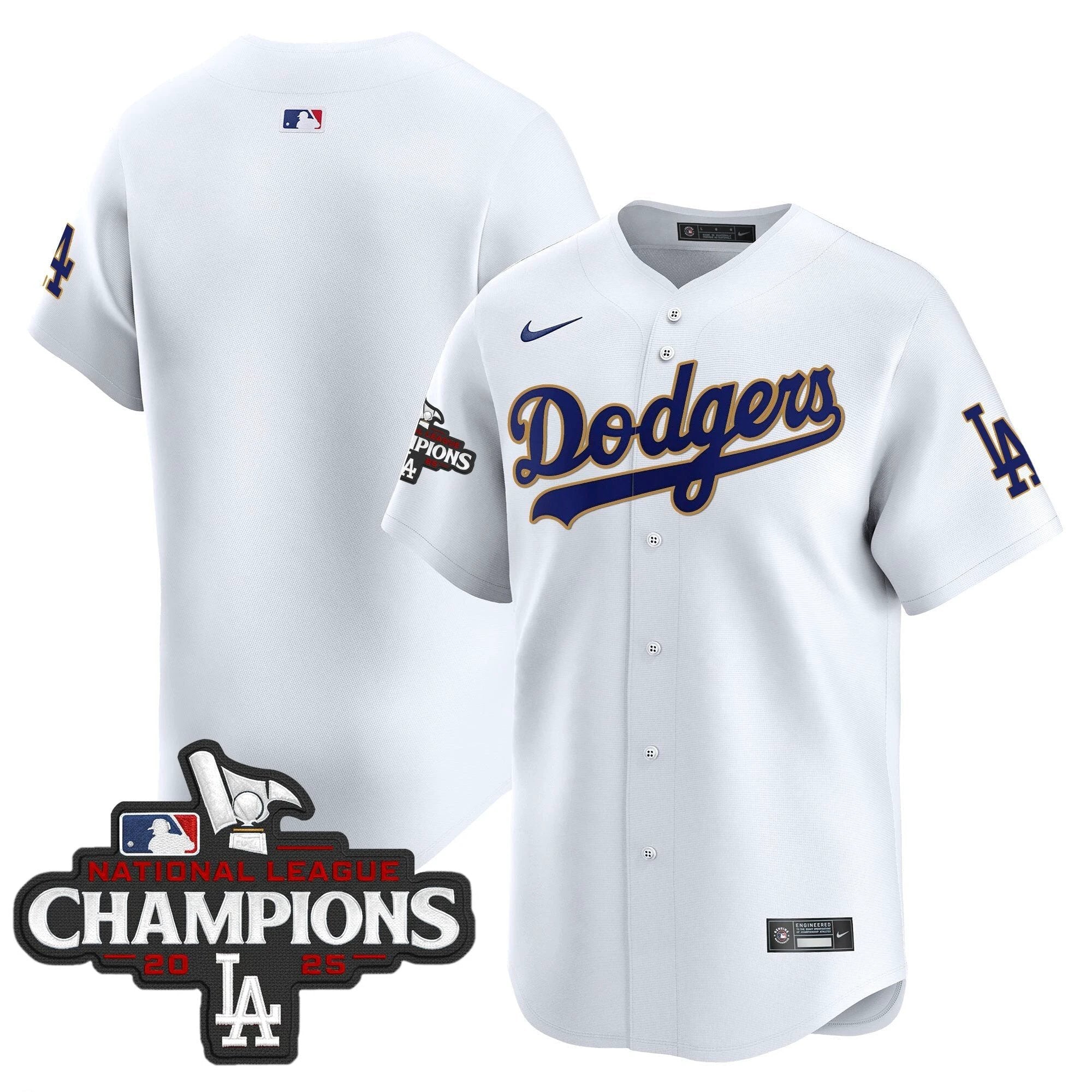 Dodgers 2025 National League Champions Vapor Premier Limited Jersey - All Stitched by Los Angeles Dodgers