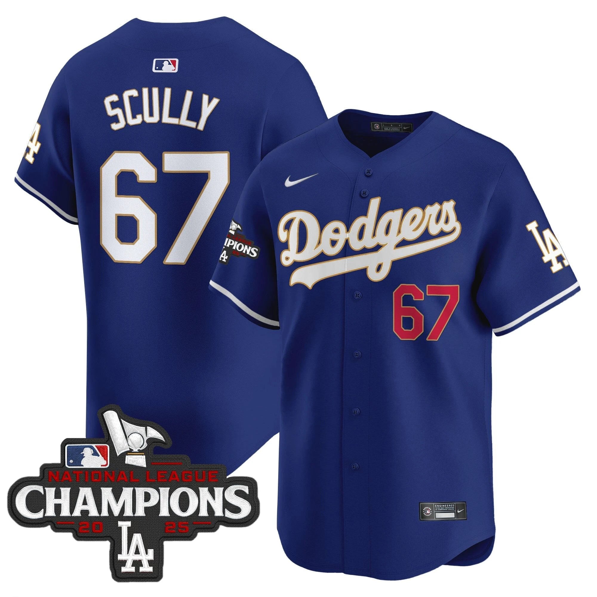 Dodgers 2025 National League Champions Vapor Premier Limited Jersey - All Stitched by Los Angeles Dodgers