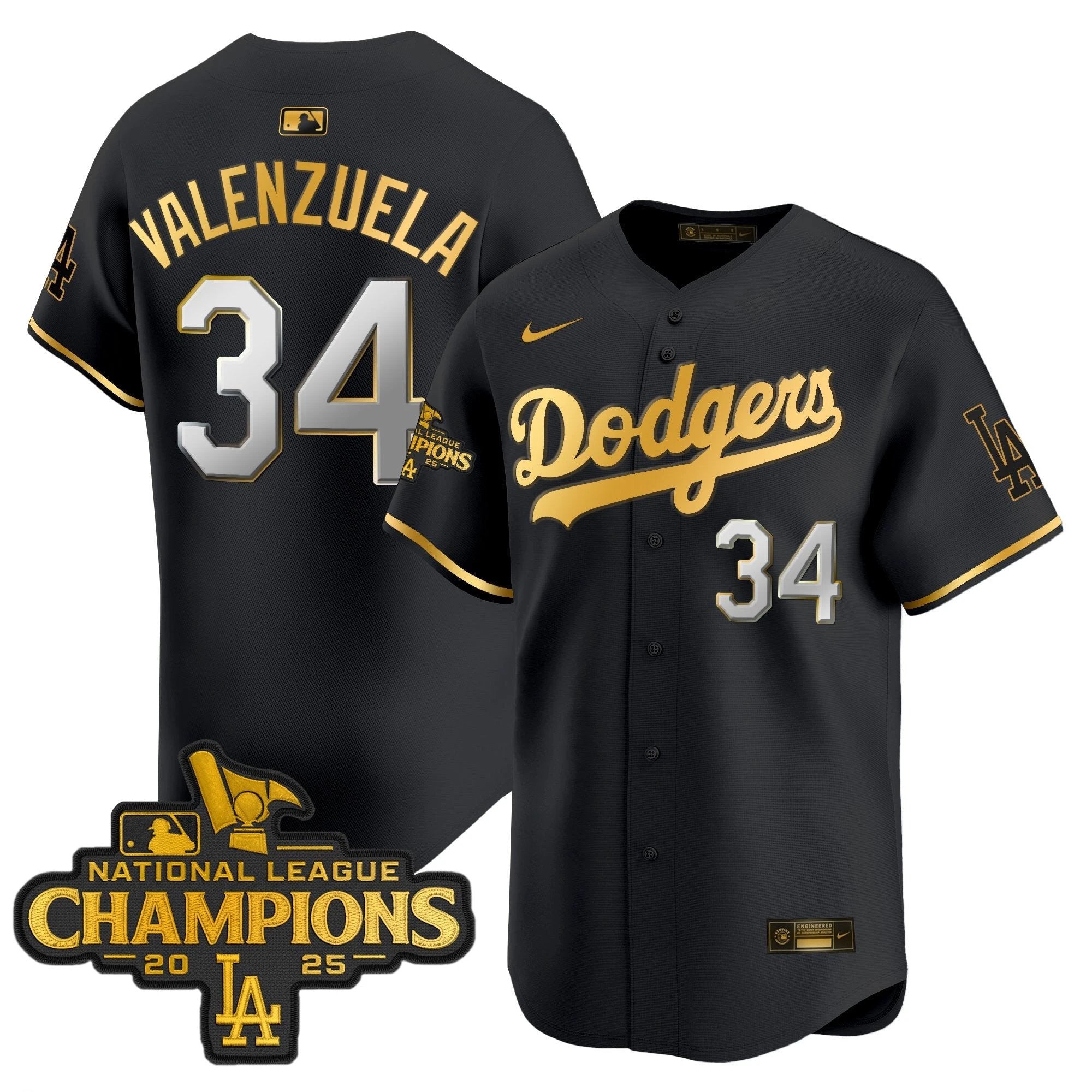 Dodgers 2025 National League Champions Vapor Premier Limited Jersey - All Stitched by Los Angeles Dodgers