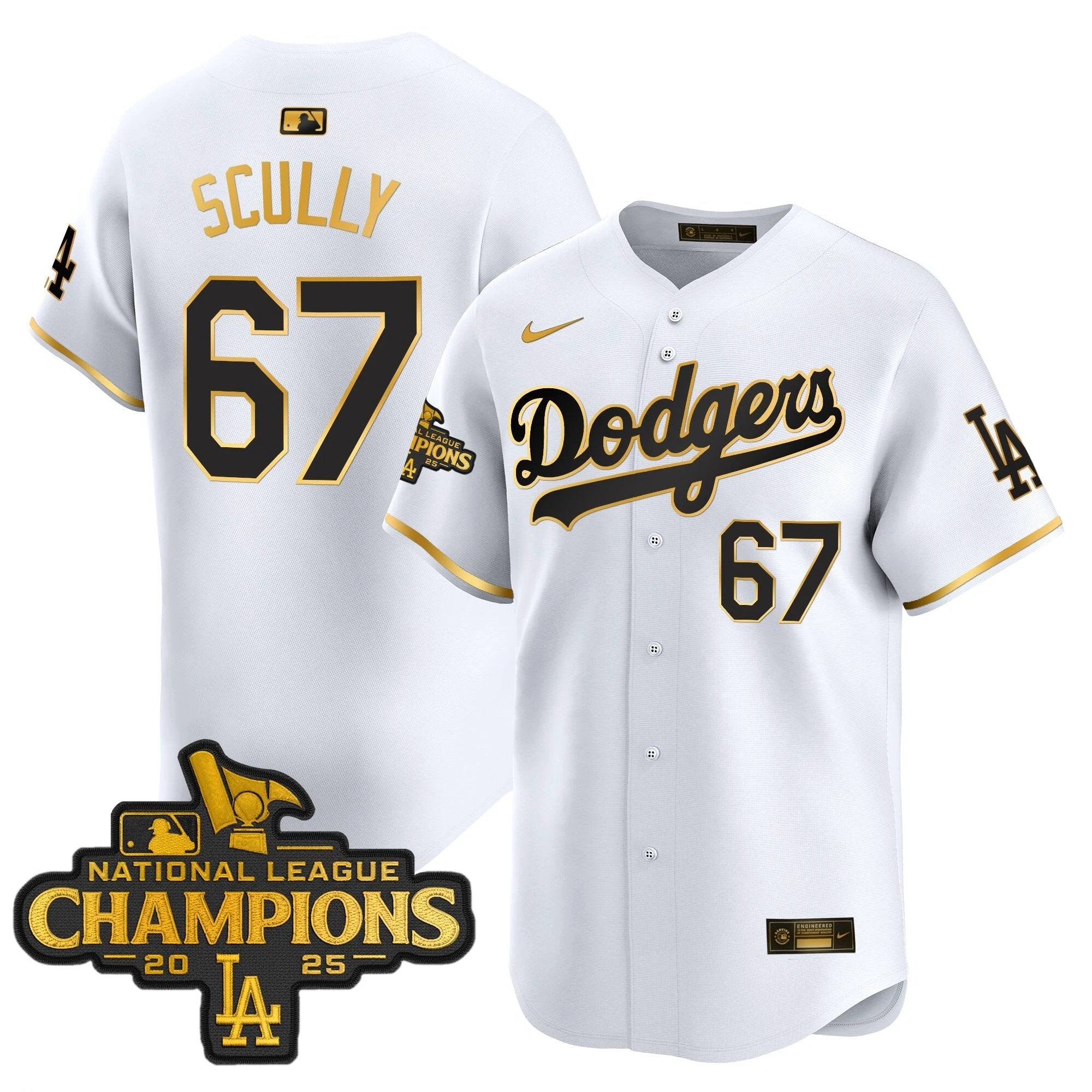 Dodgers 2025 National League Champions Vapor Premier Limited Jersey - All Stitched by Los Angeles Dodgers