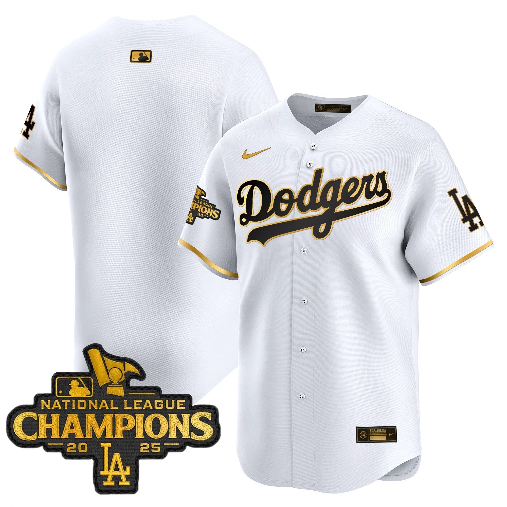 Dodgers 2025 National League Champions Vapor Premier Limited Jersey - All Stitched by Los Angeles Dodgers