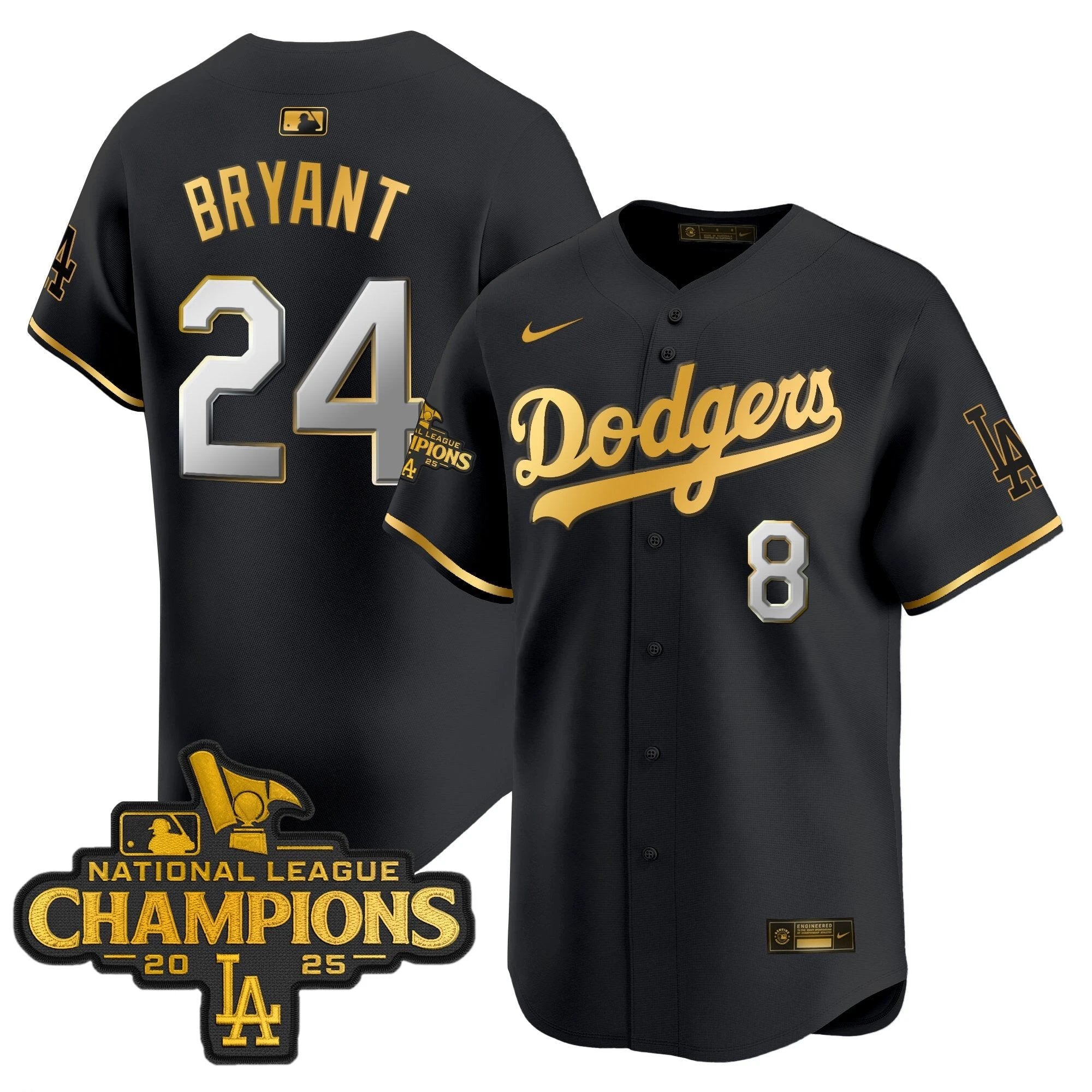 Dodgers 2025 National League Champions Vapor Premier Limited Jersey - All Stitched by Los Angeles Dodgers