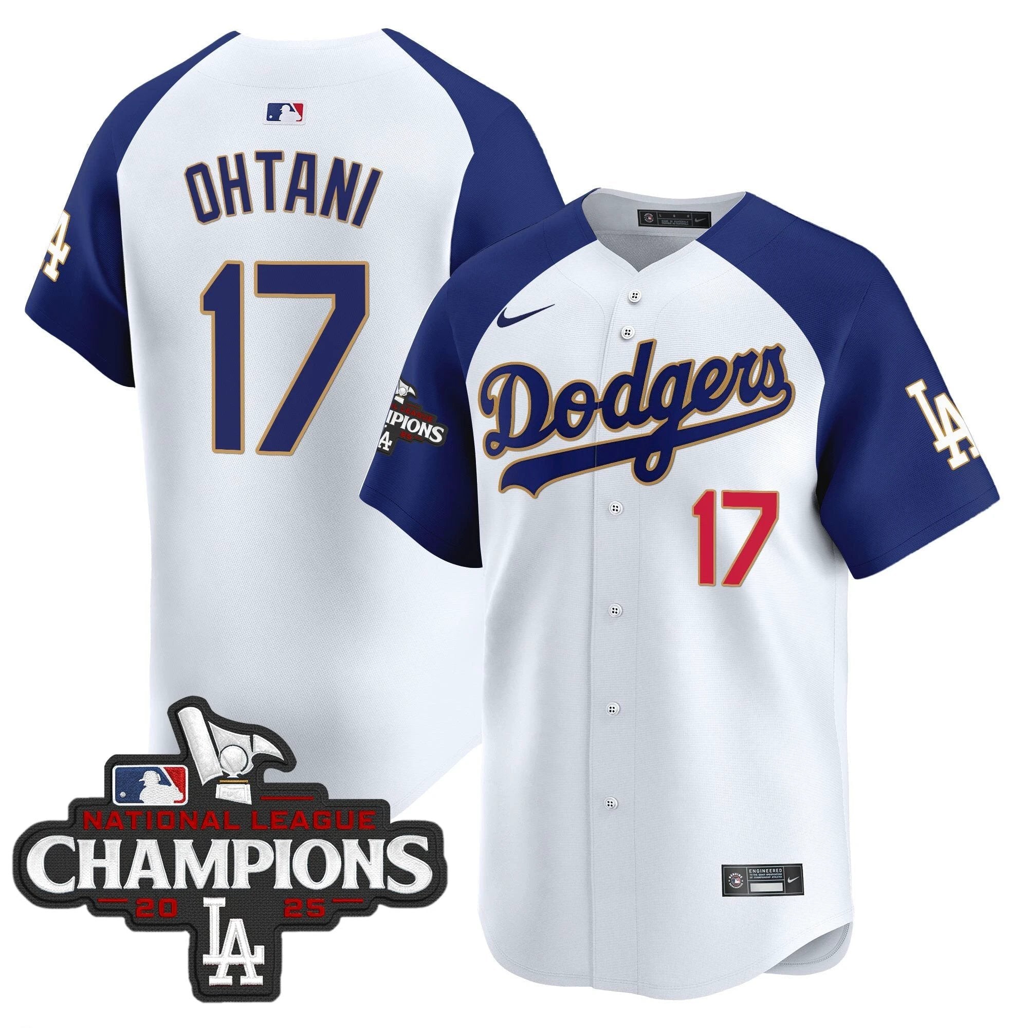 Dodgers 2025 National League Champions Vapor Premier Limited Jersey - All Stitched by Los Angeles Dodgers