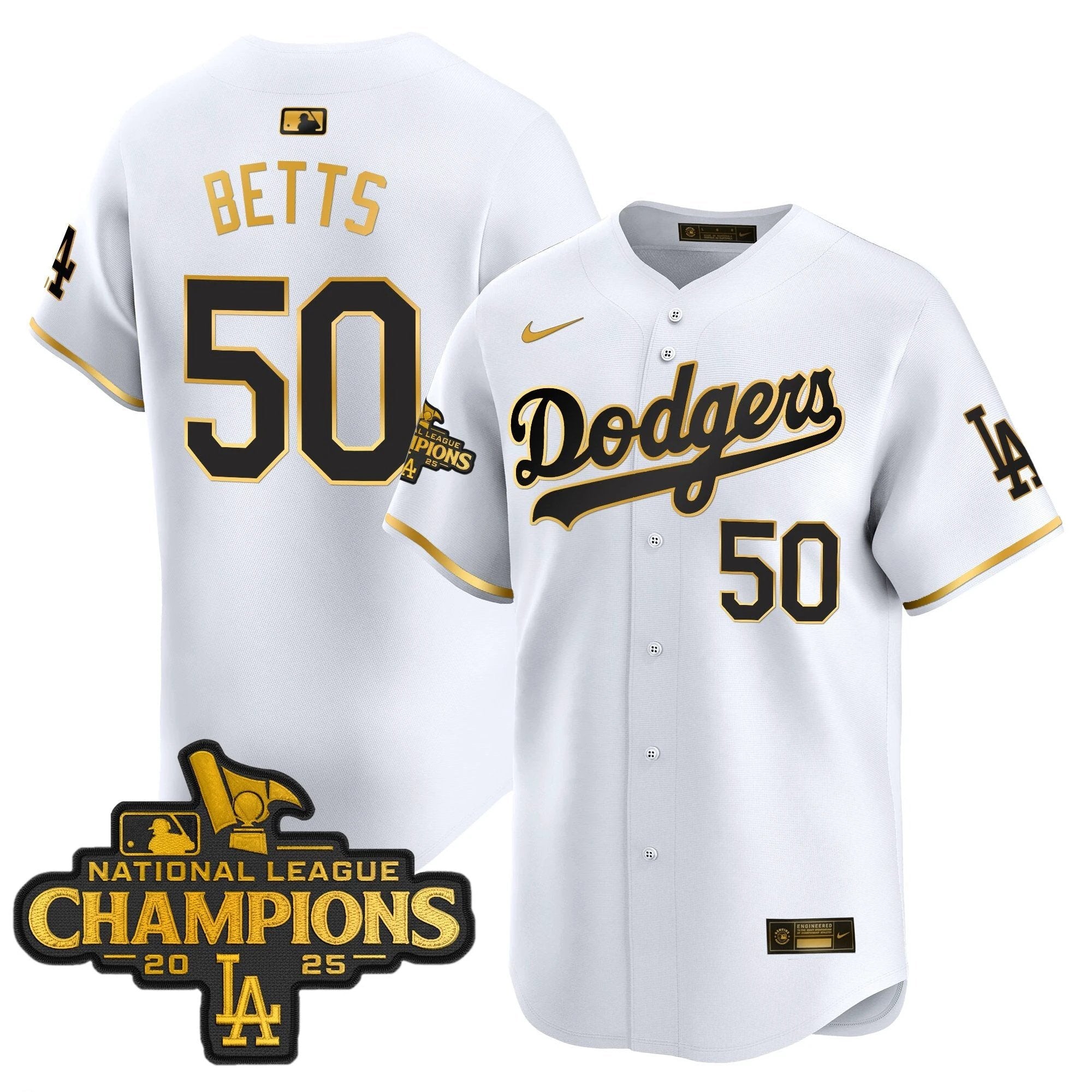 Dodgers 2025 National League Champions Vapor Premier Limited Jersey - All Stitched by Los Angeles Dodgers