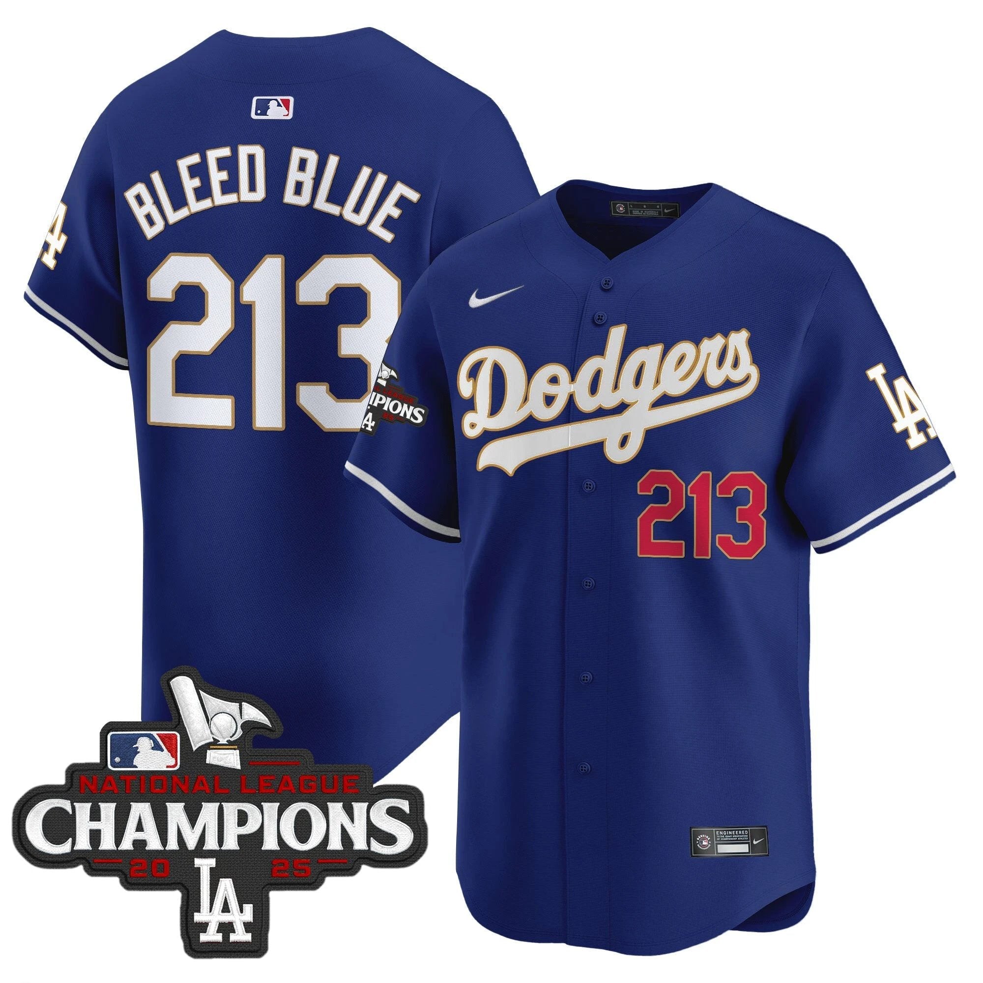 Dodgers 2025 National League Champions Vapor Premier Limited Jersey - All Stitched by Los Angeles Dodgers