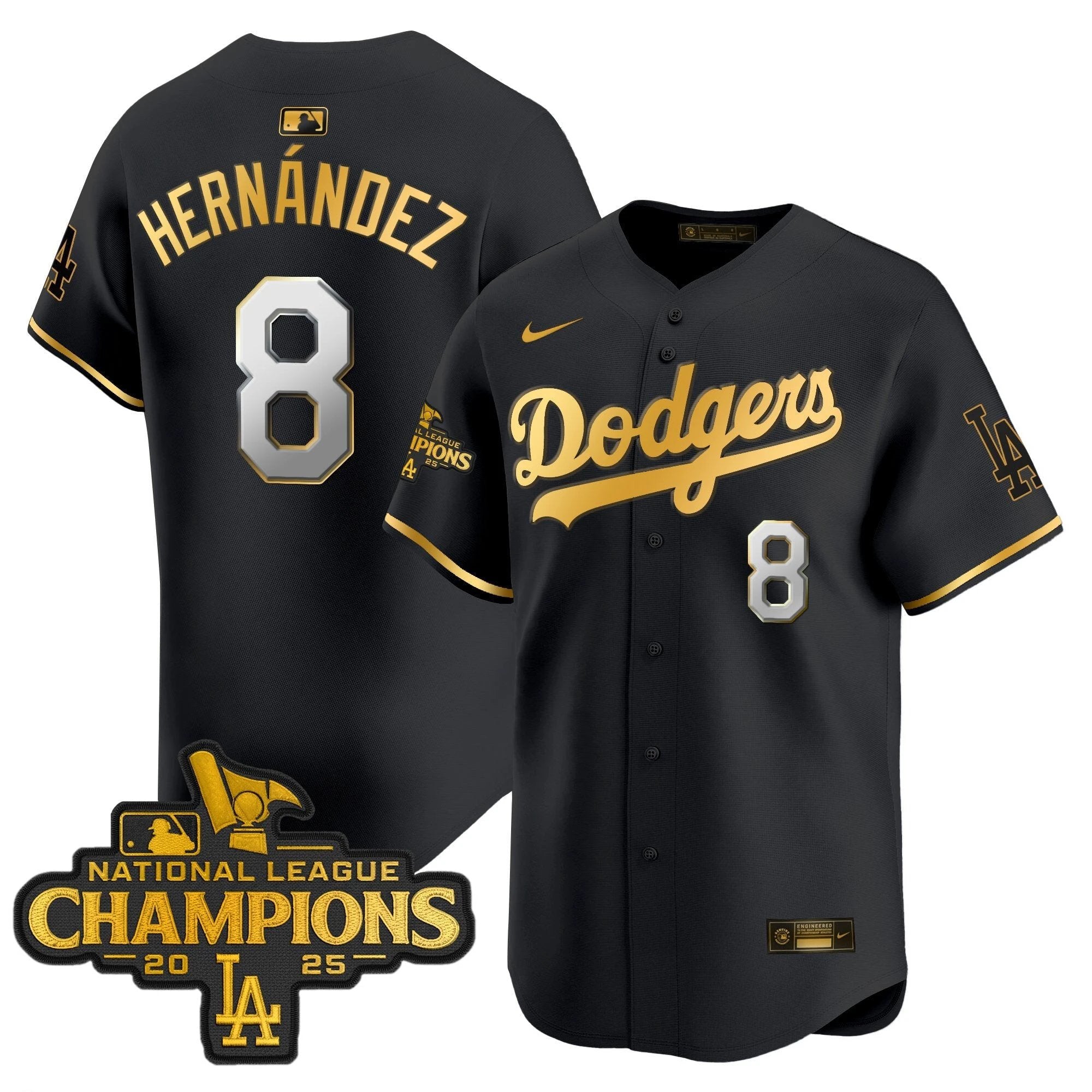 Dodgers 2025 National League Champions Vapor Premier Limited Jersey - All Stitched by Los Angeles Dodgers