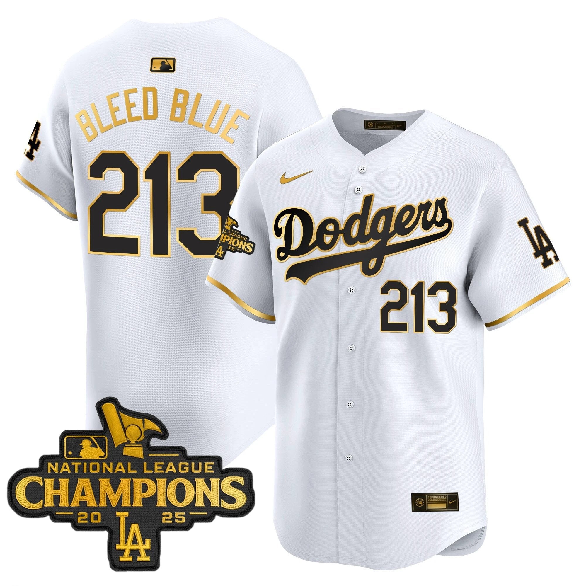Dodgers 2025 National League Champions Vapor Premier Limited Jersey - All Stitched by Los Angeles Dodgers