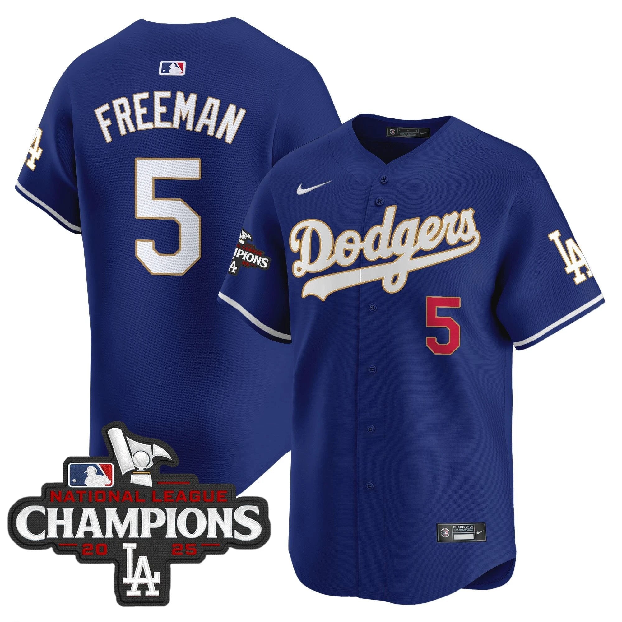 Dodgers 2025 National League Champions Vapor Premier Limited Jersey - All Stitched by Los Angeles Dodgers