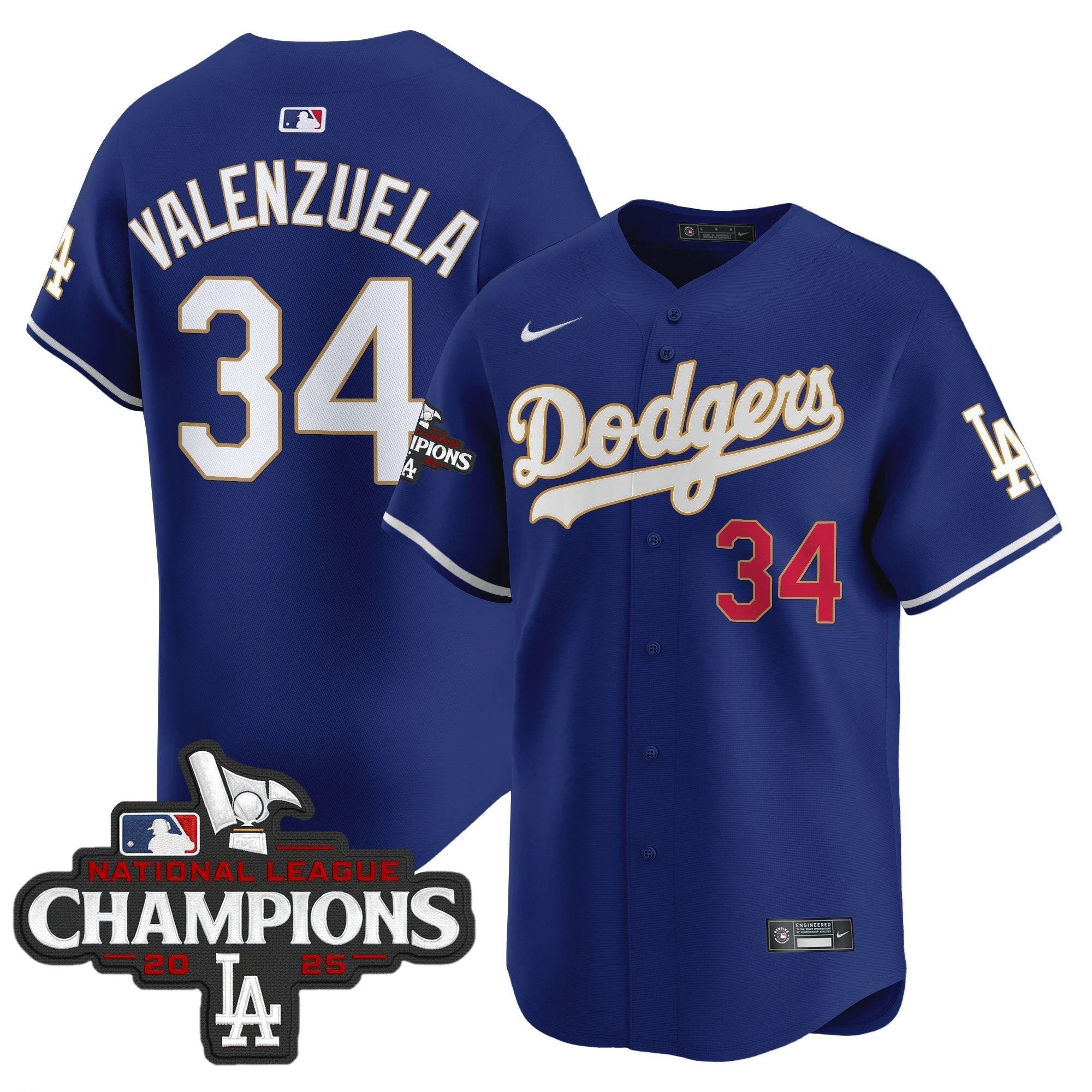 Dodgers 2025 National League Champions Vapor Premier Limited Jersey - All Stitched by Los Angeles Dodgers