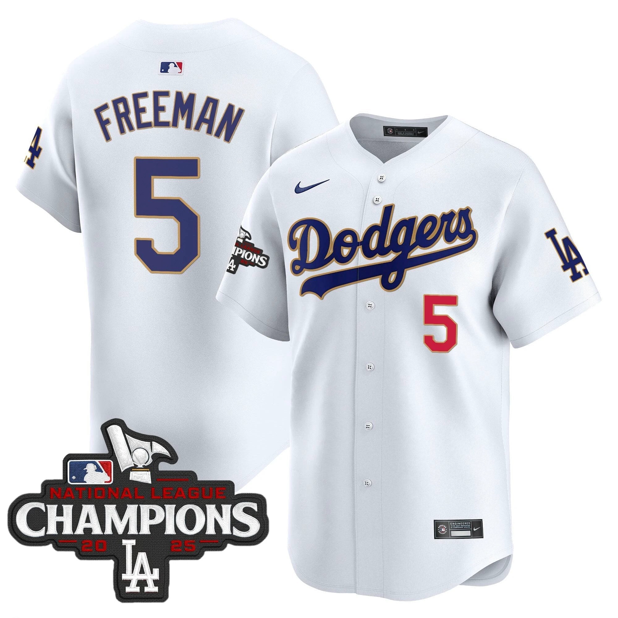 Dodgers 2025 National League Champions Vapor Premier Limited Jersey - All Stitched by Los Angeles Dodgers
