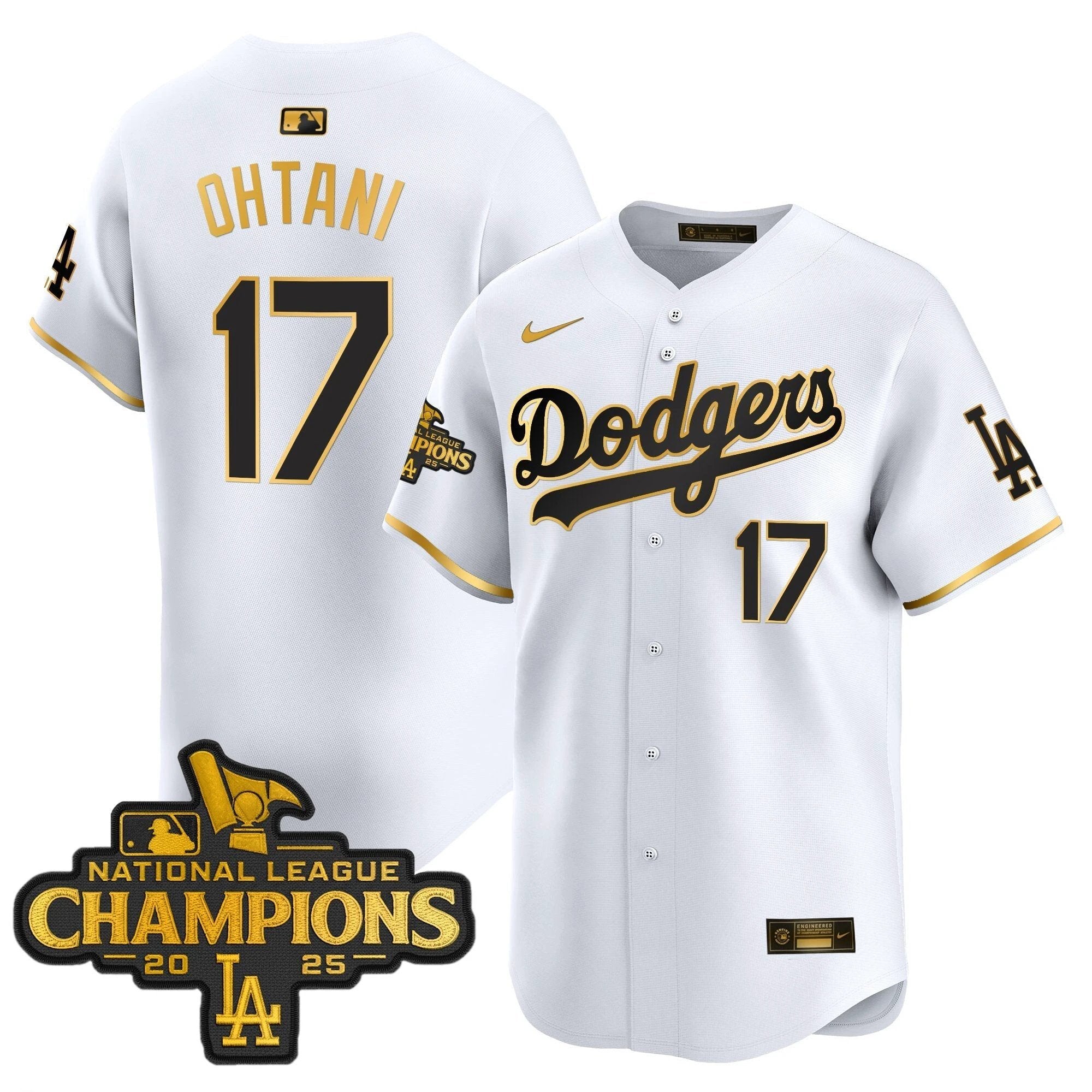 Dodgers 2025 National League Champions Vapor Premier Limited Jersey - All Stitched by Los Angeles Dodgers