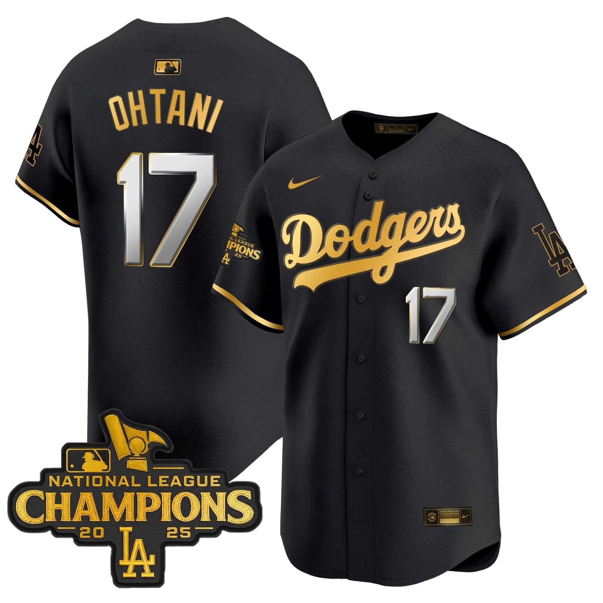 Dodgers 2025 National League Champions Vapor Premier Limited Jersey - All Stitched by Los Angeles Dodgers